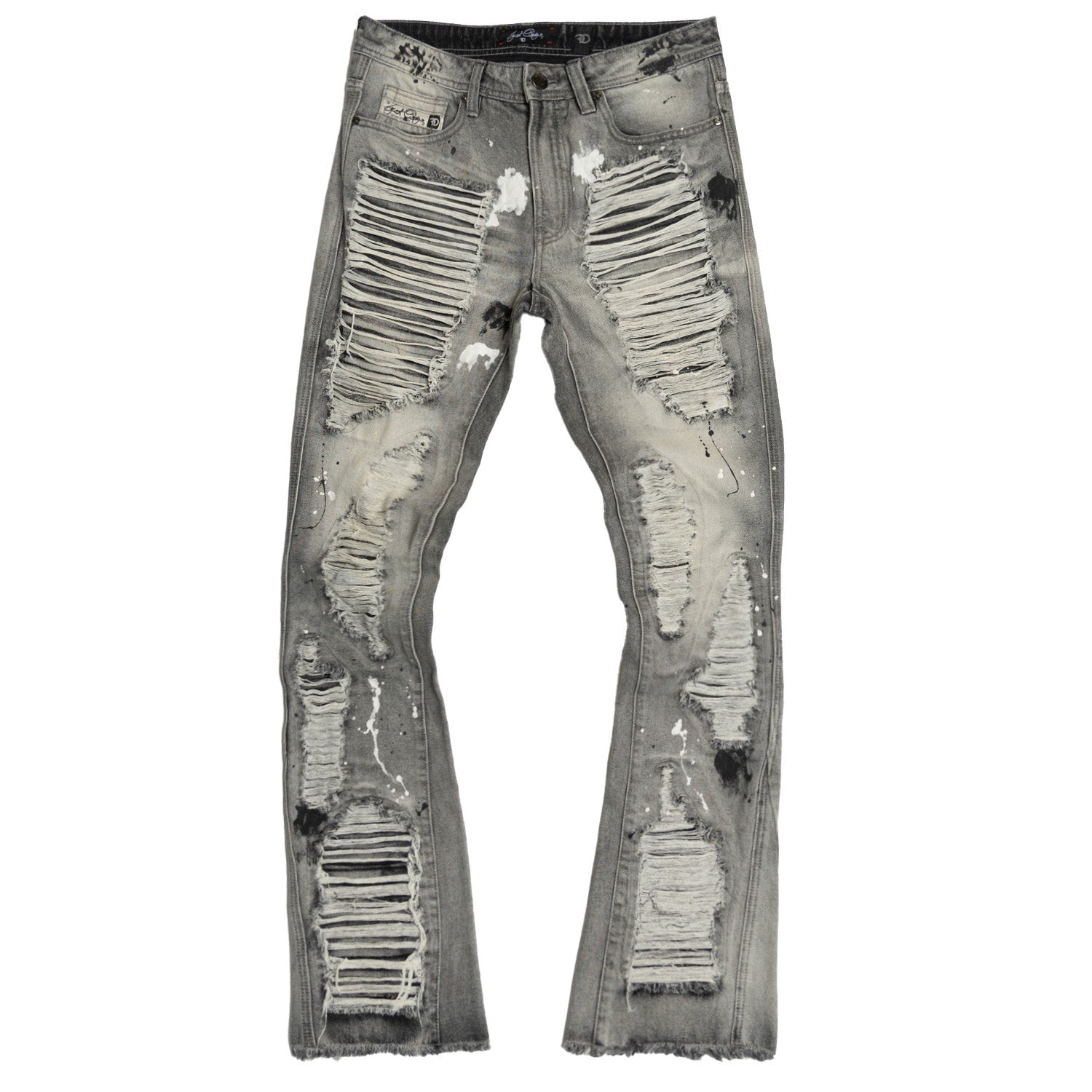 MENS FROST BASEL DISTRESSED STACKED JEAN (GREY)