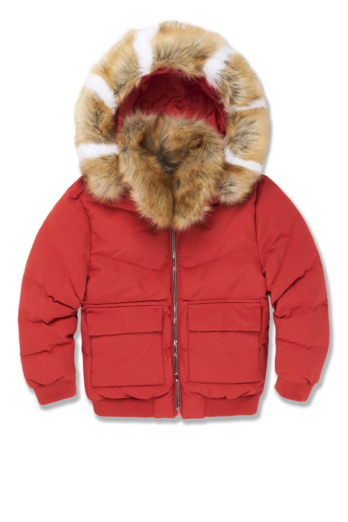 KID'S JORDAN CRAIG HOLLIS BOMBER JACKET (RED)