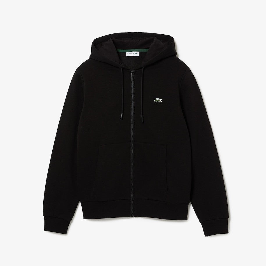 MEN'S LACOSTE KANGAROO POCKET COLOR-BLOCK SWEATSHIRT (BLACK)