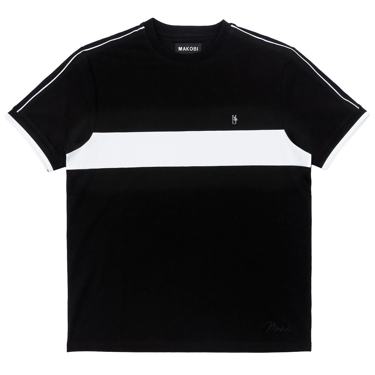 MENS MAKOBI RICCI CORE T-SHIRT (BLACK/WHITE)