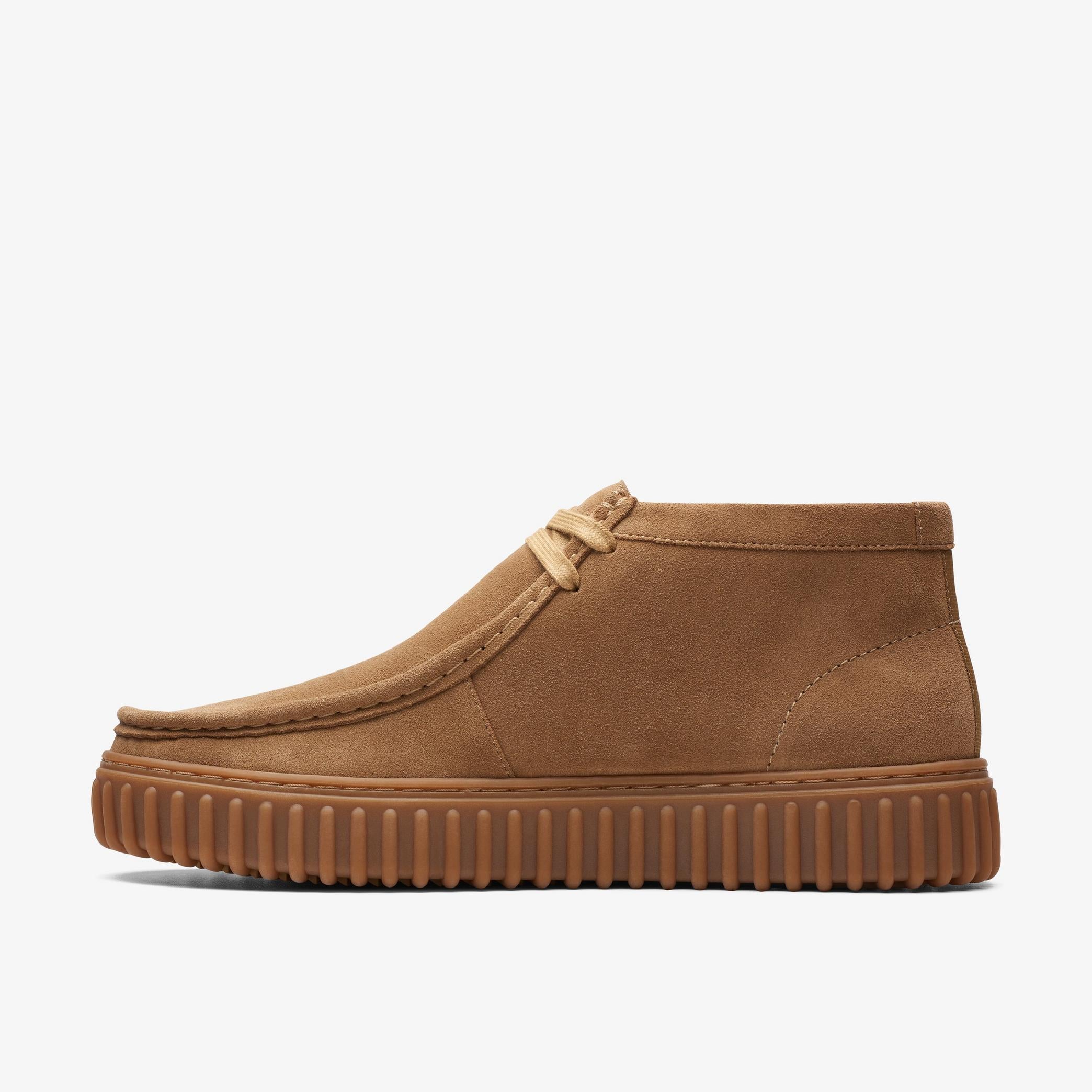 MENS CLARKS TORHILL HI (DARK SAND SUEDE)