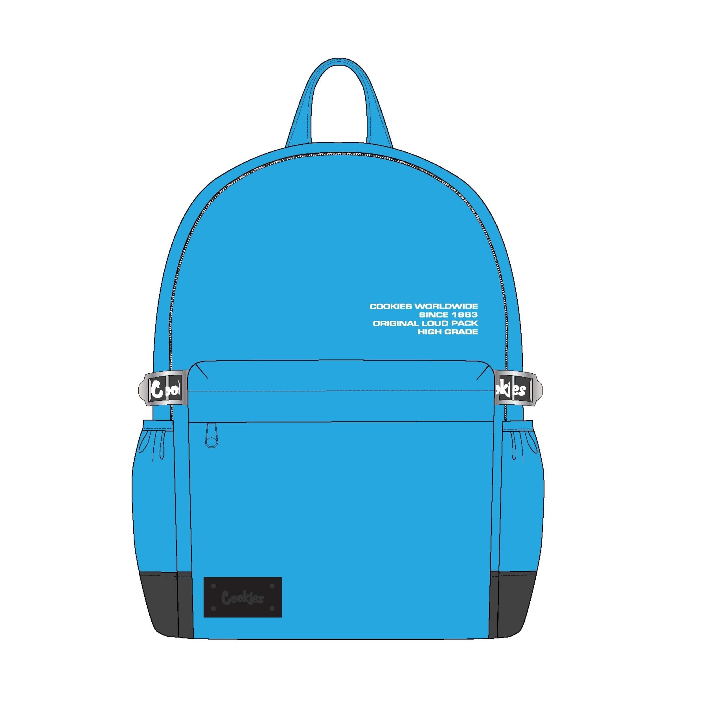 OFF THE GRID SMELL PROOF SMOOTH NYLON BACKPACK (COOKIES BLUE)