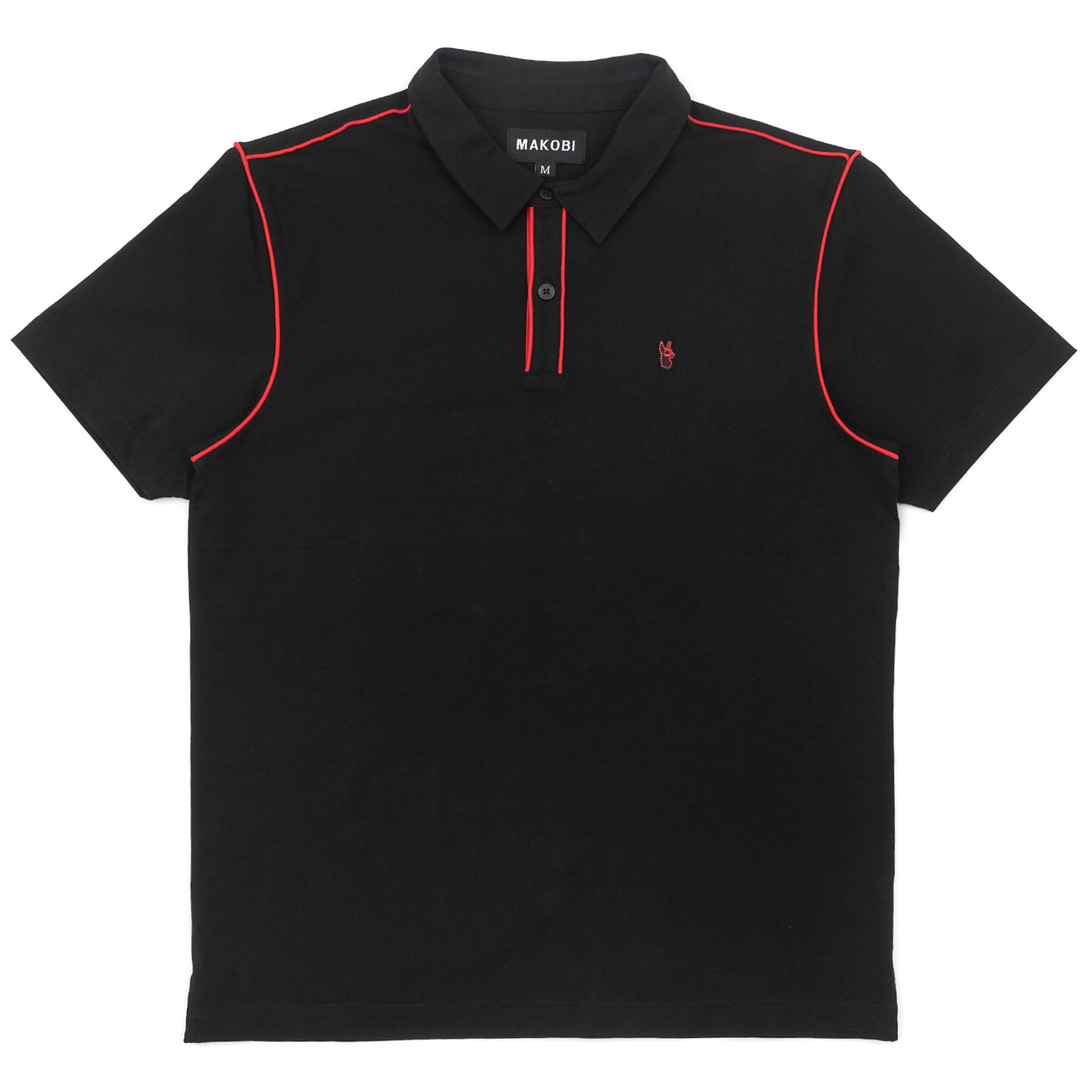 MENS MAKOBI RICCI CORE POLO (BLACK/RED)