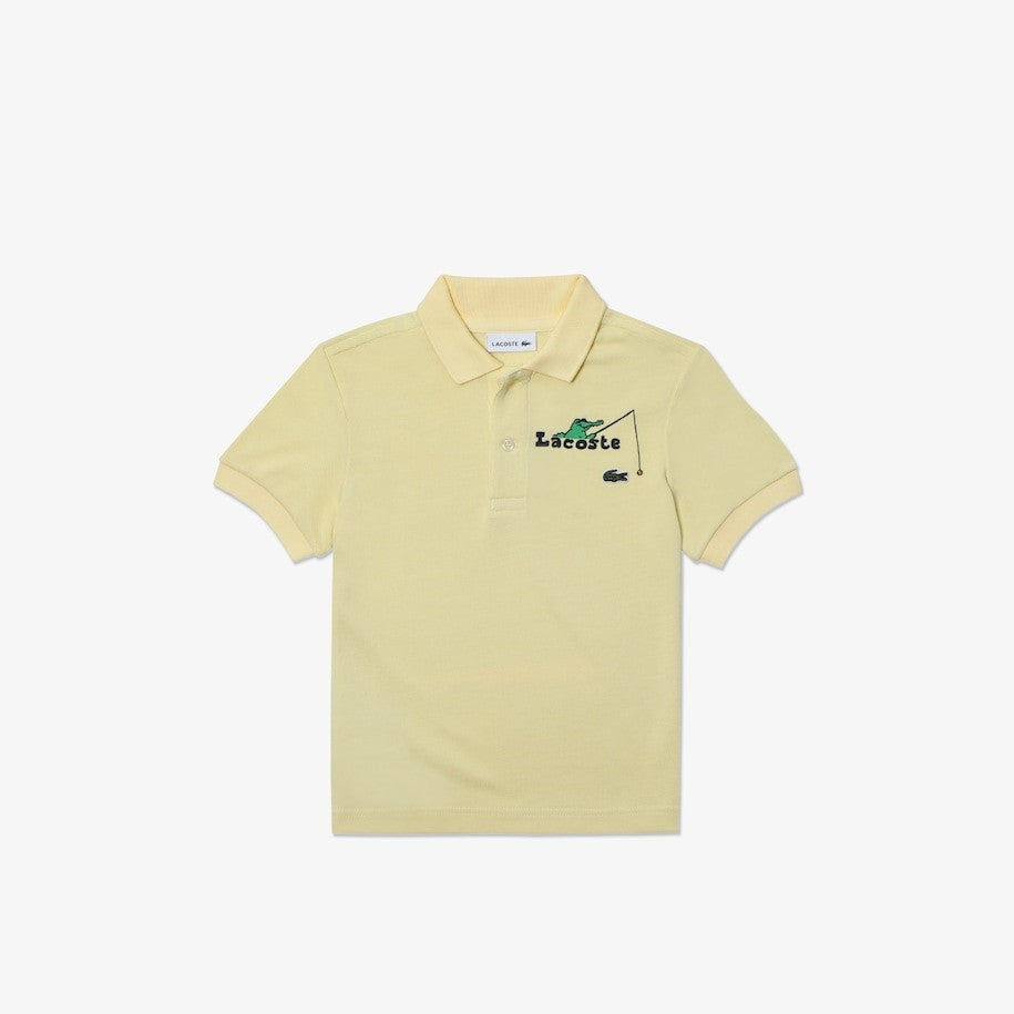 KID'S LACOSTE FUN CROCODILE POLO (YELLOW)