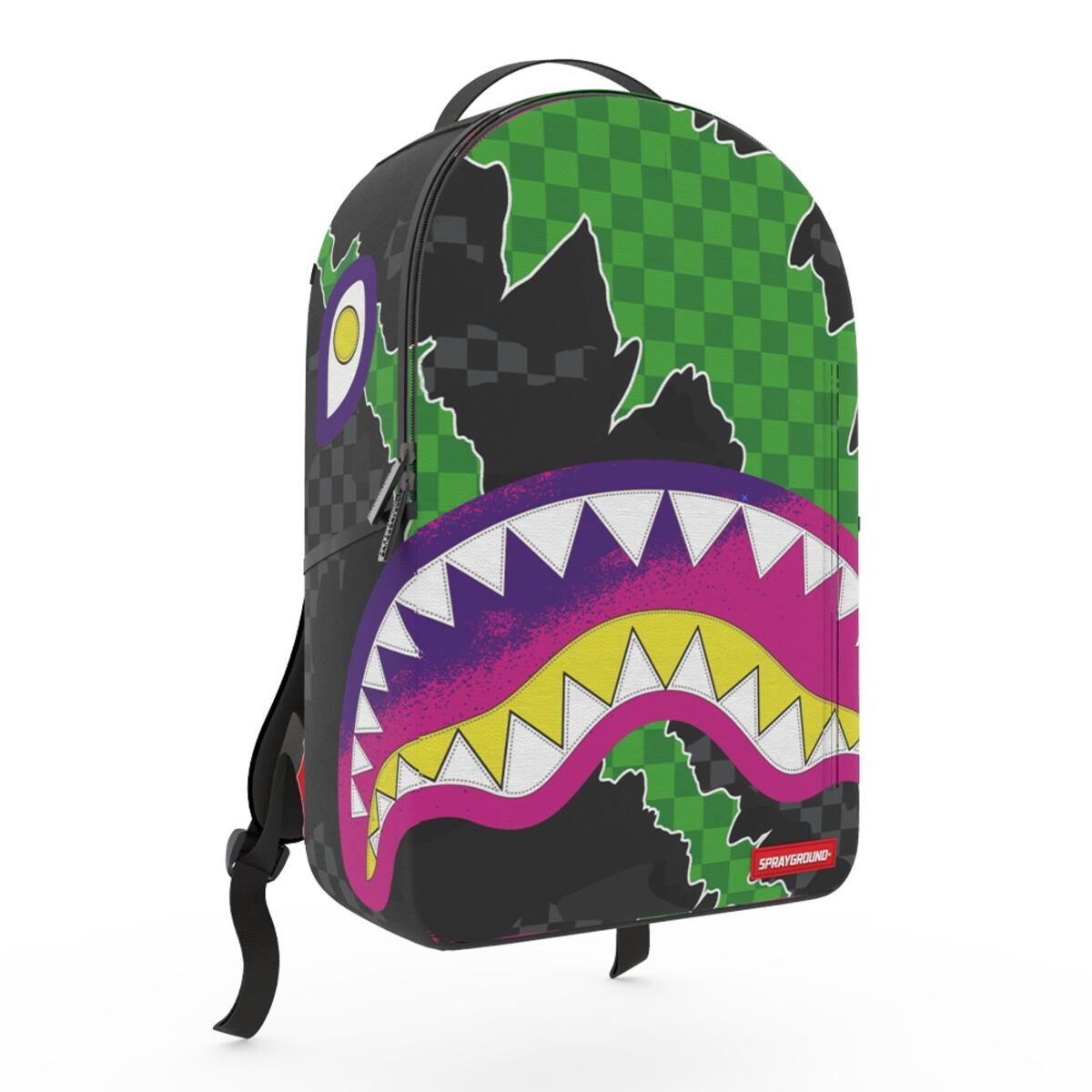 Sprayground Unisex Wtf Wild One DLXVF Backpack 910B4190NSZ Black/Green