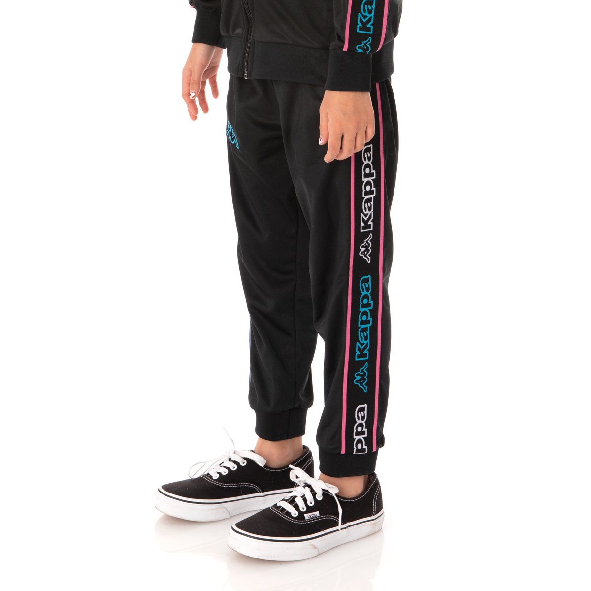 KID'S KAPPA LOGO TAPE ARTEM 2 TRACKSUIT (BLACK)