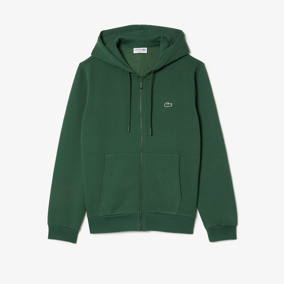 MEN'S LACOSTE KANGAROO POCKET COLOR-BLOCK SWEATSHIRT (DARK GREEN)
