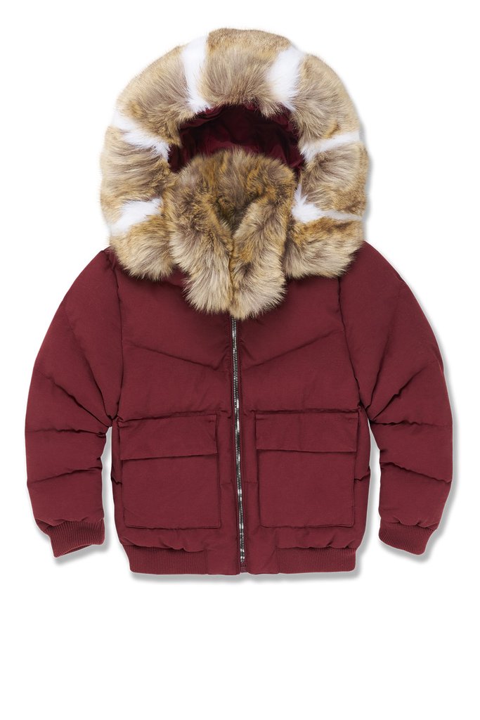 KID'S JORDAN CRAIG HOLLIS BOMBER JACKET (BORDEAUX)