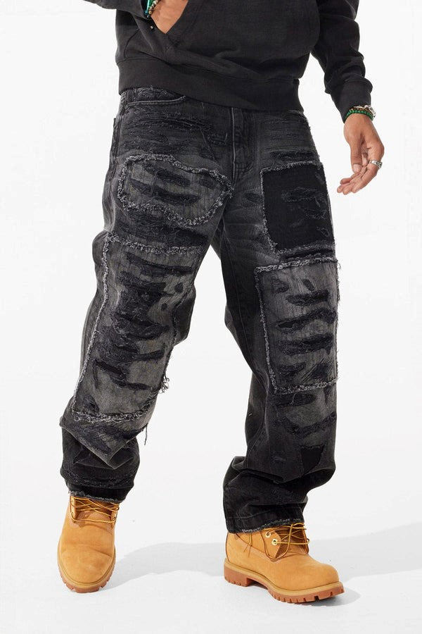 MENS JORDAN CRAIG RECONSTRUCTED DENIM (BLACK SHADOW)