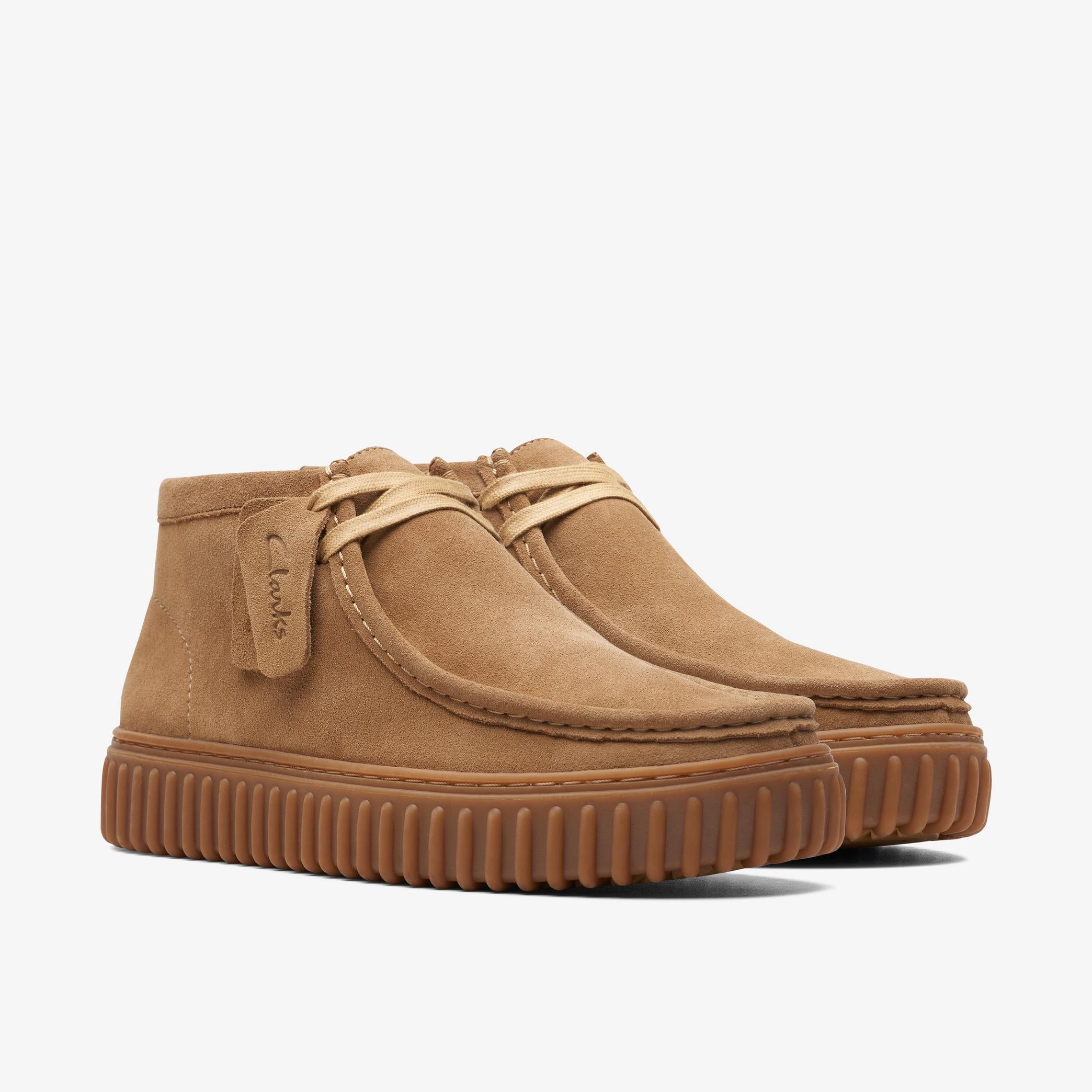 MENS CLARKS TORHILL HI (DARK SAND SUEDE)