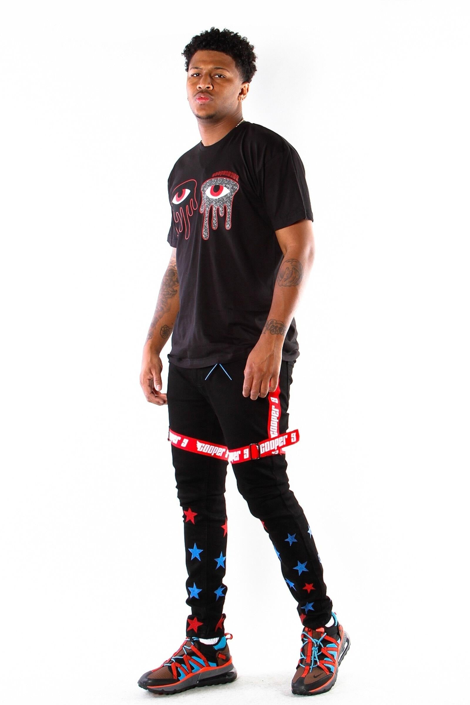 MEN'S 506 "STAR" JEANS (BLACK/BLUE/RED)