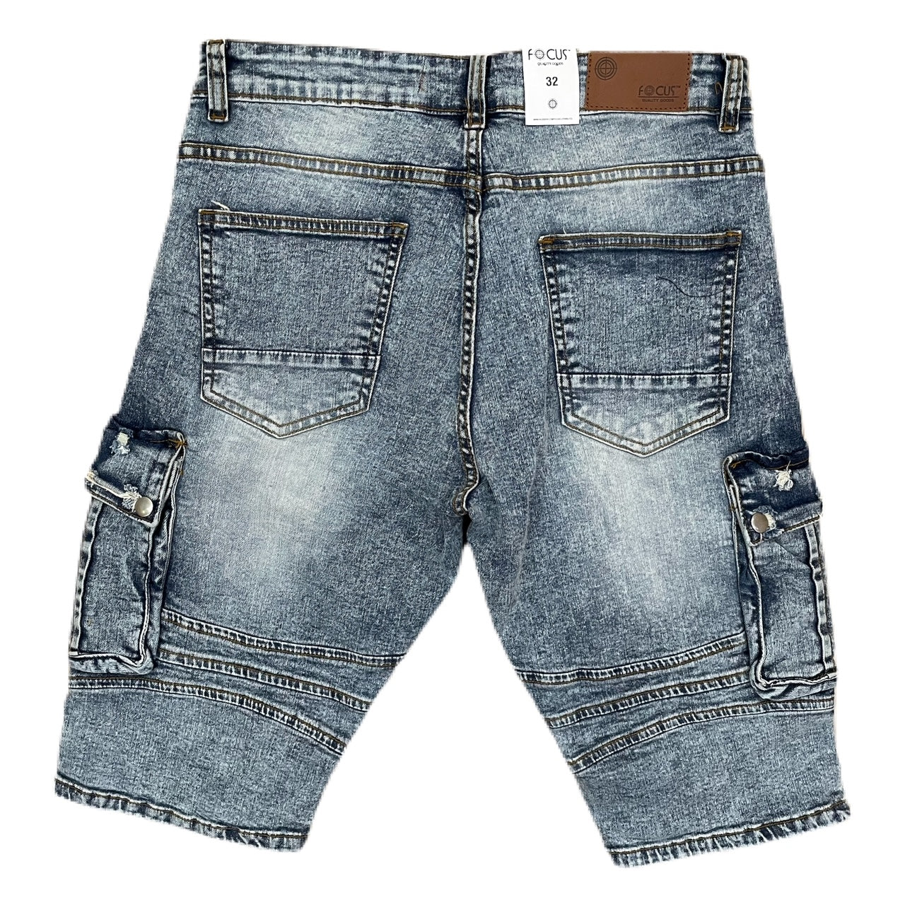 MEN'S FOCUS BANDANA BIKER CARGO SHORTS (VINTAGE)