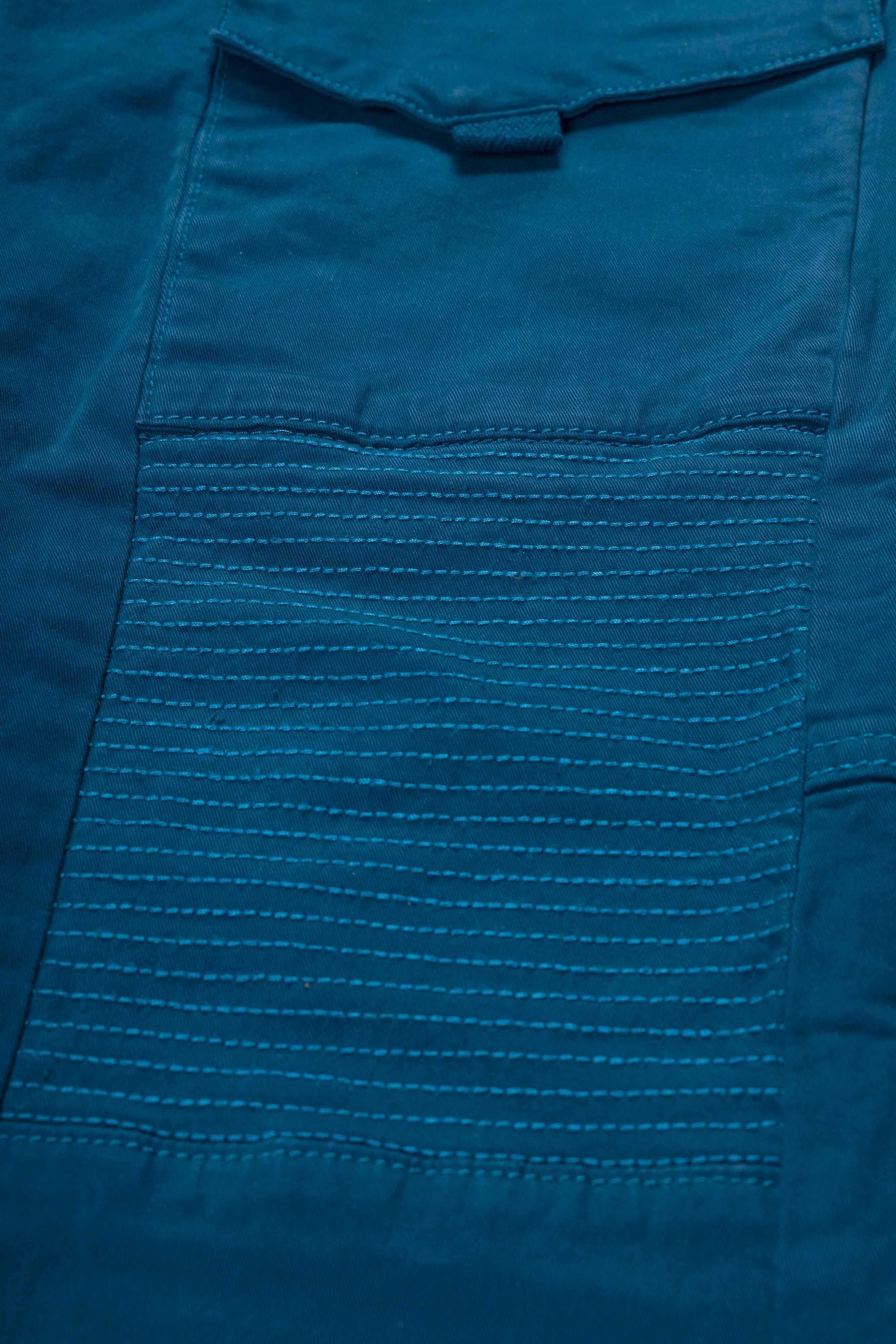 MICHAEL | MEN'S STRETCH TWILL CARGO JEAN (DARK TEAL)