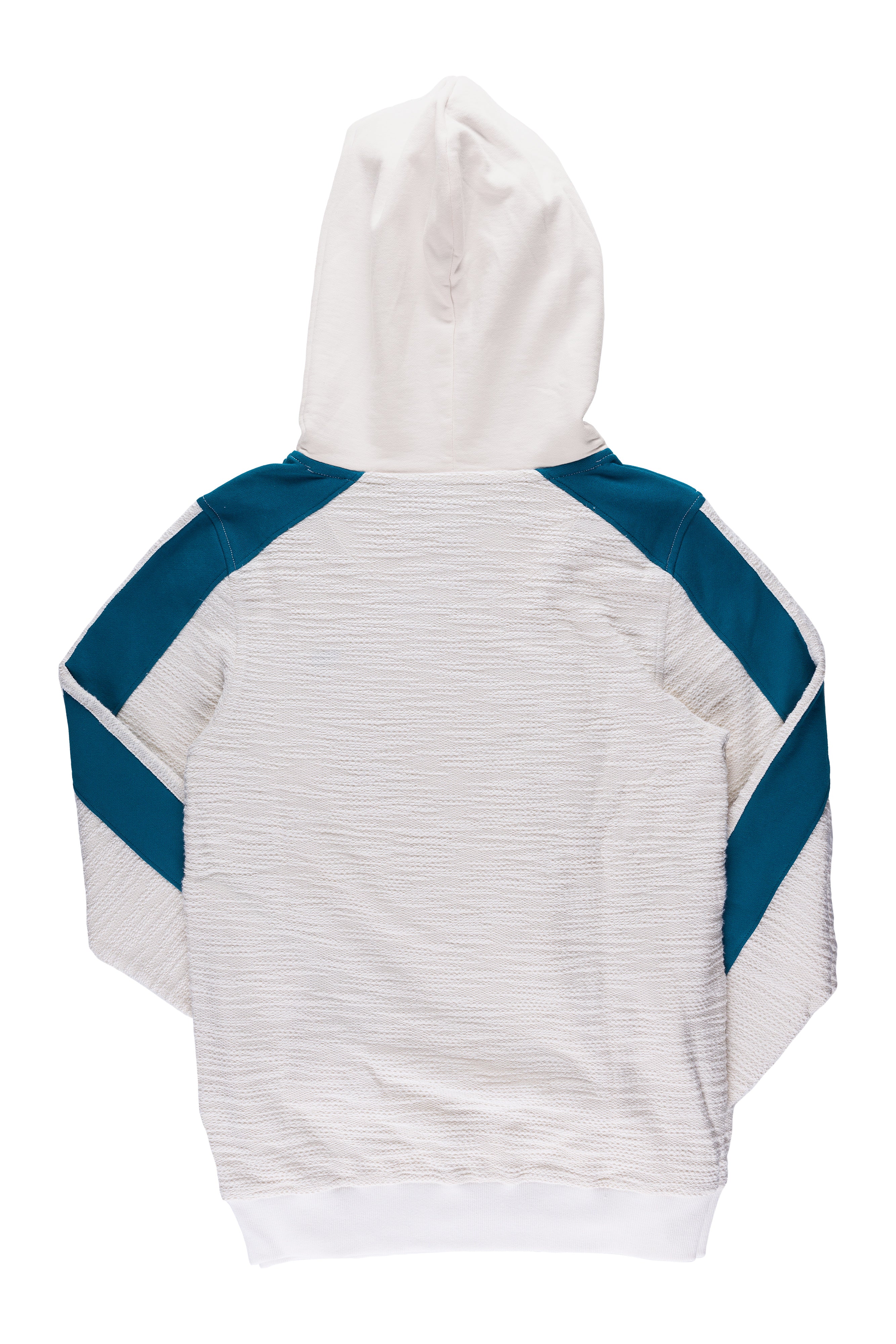 DAVID | MEN'S LONG SLEEVE COLOR BLOCKED HOODIE (CREME)