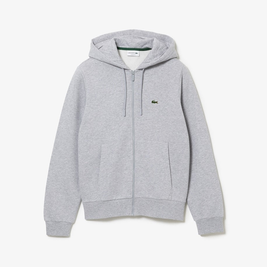 MEN'S LACOSTE KANGAROO POCKET COLOR-BLOCK SWEATSHIRT (GREY CHINE)