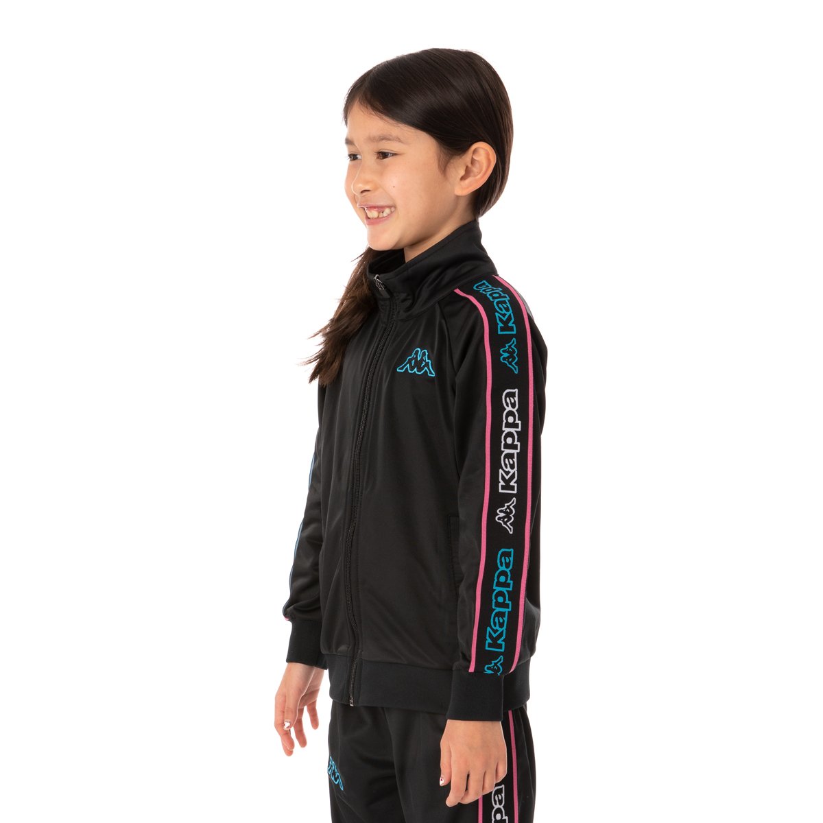 KID'S KAPPA LOGO TAPE ARTEM 2 TRACKSUIT (BLACK)