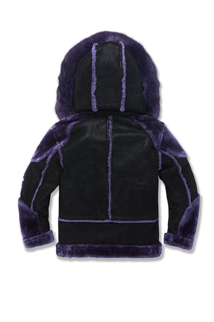 KID'S JORDAN CRAIG EL JEFE SHEARLING MOTO JACKET (BLACK IRIS)