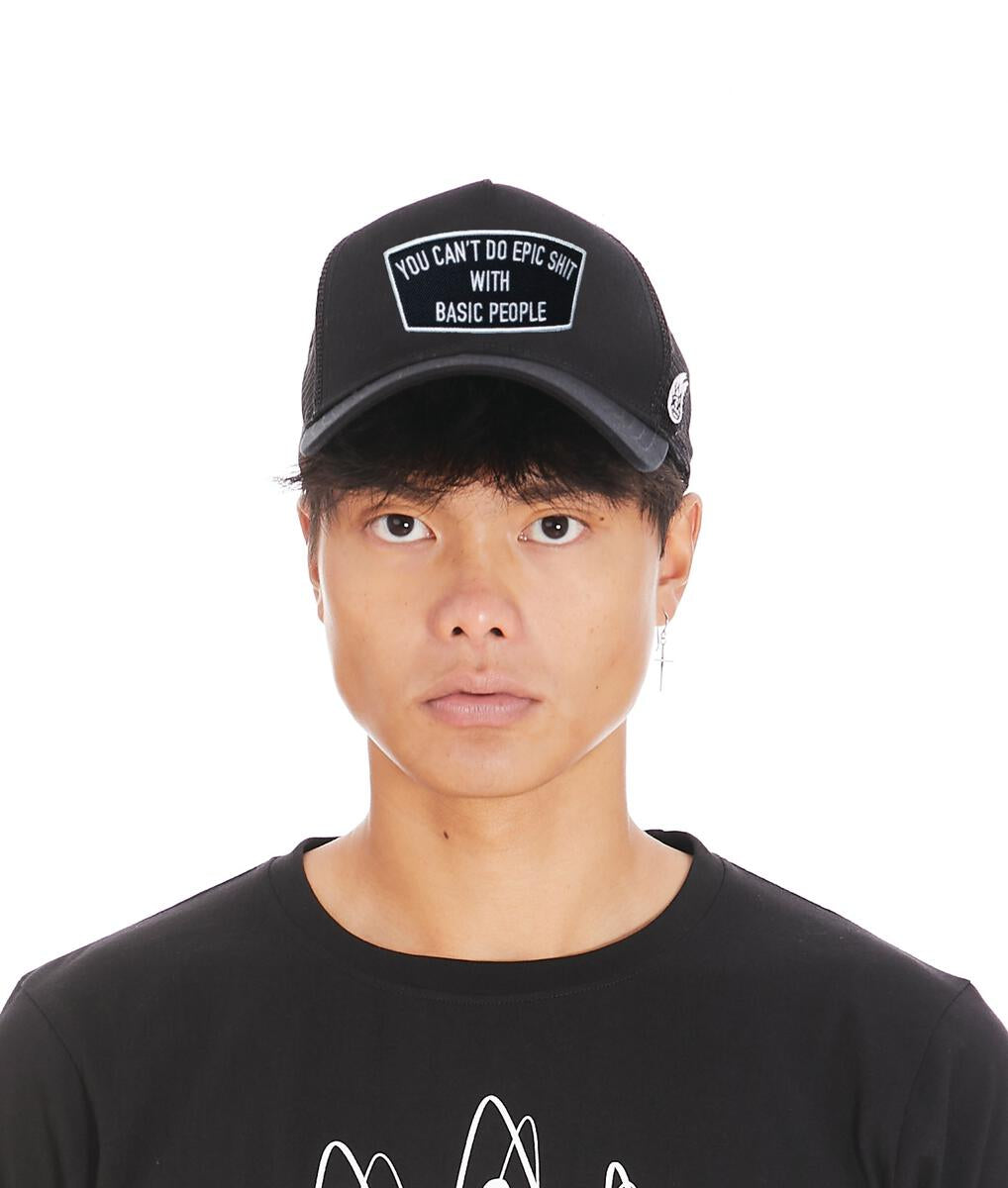 MENS CULT EPIC SHIT MESH BACK TRUCKER CURVED VISOR (BLACK)