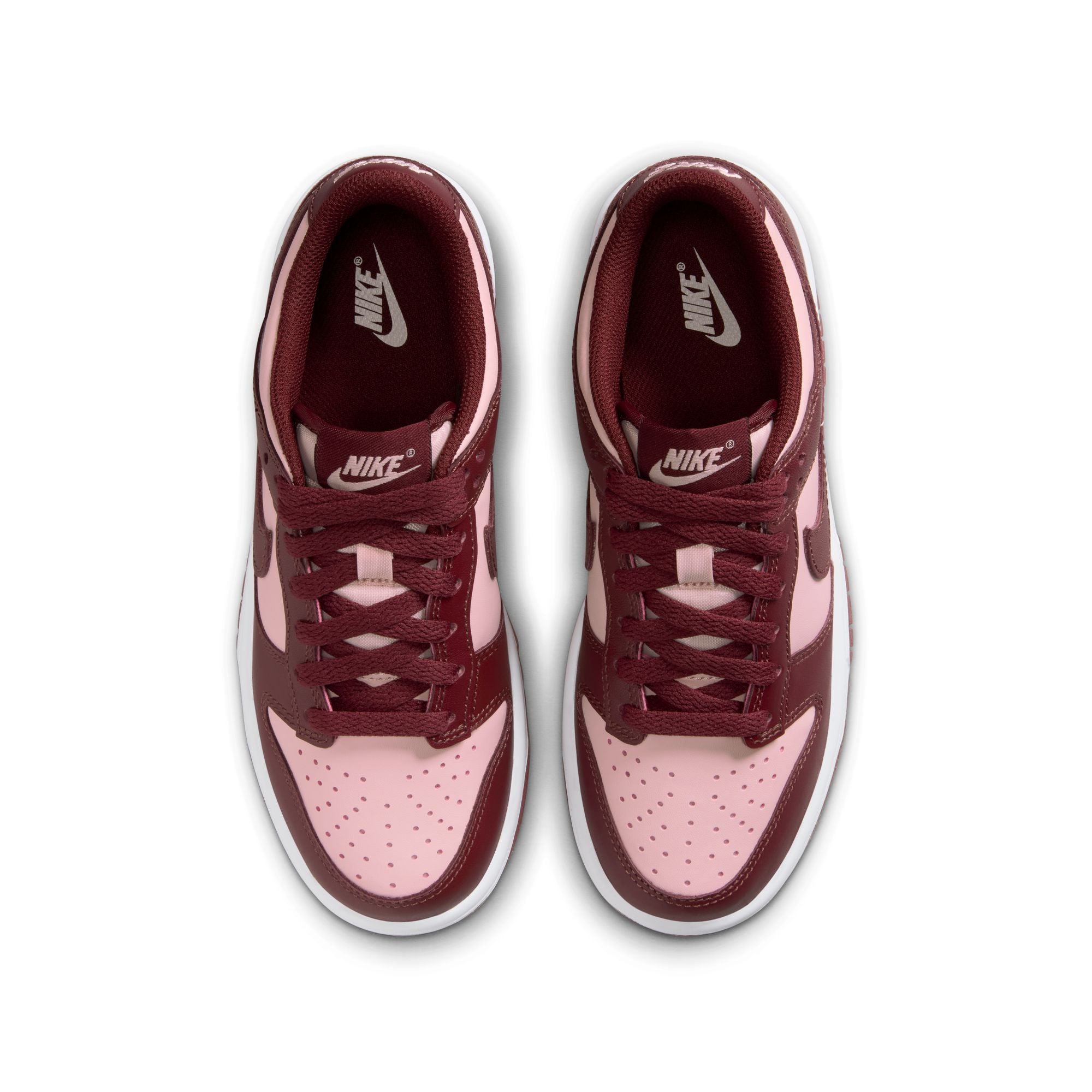 KIDS NIKE DUNK LOW GS (DARK TEAM RED/ECHO PINK)