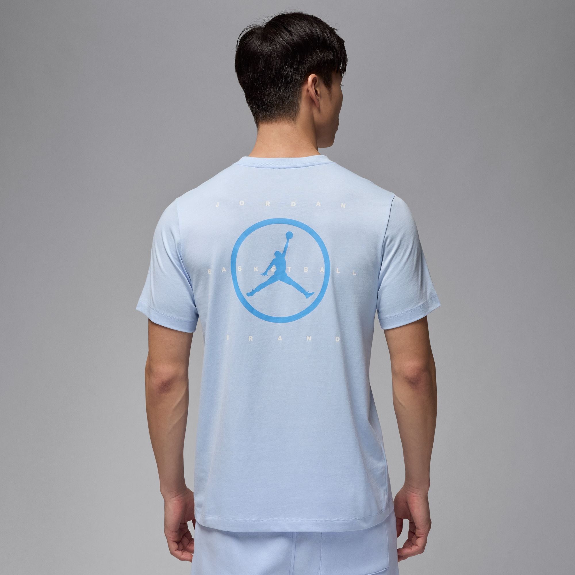 MENS JORDAN FLIGHT ESSENTIAL JM T-SHIRT (HYDROGEN BLUE/LEGEND BLUE)