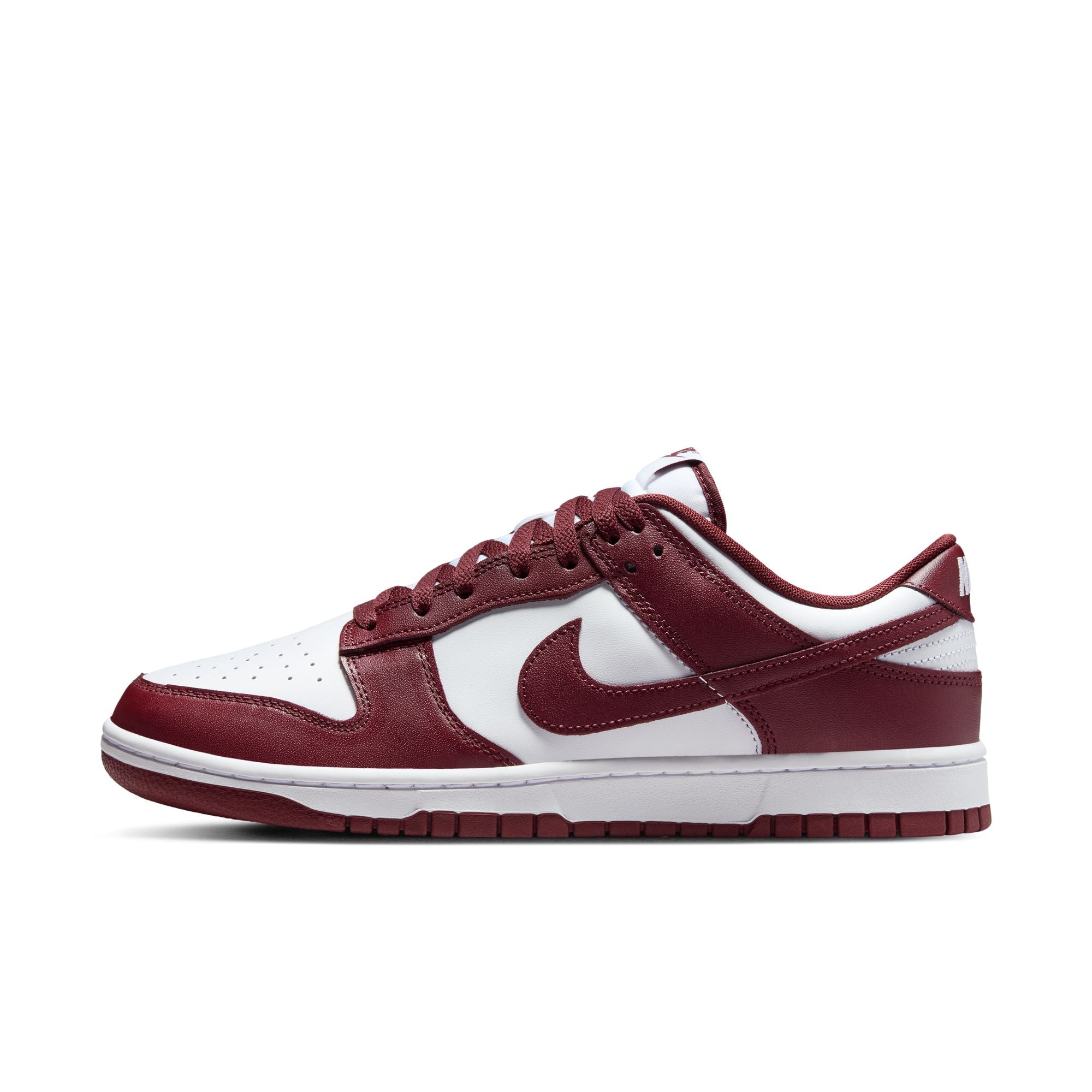 MENS NIKE DUNK LOW RETRO (WHITE/REDWOOD/GYM RED)