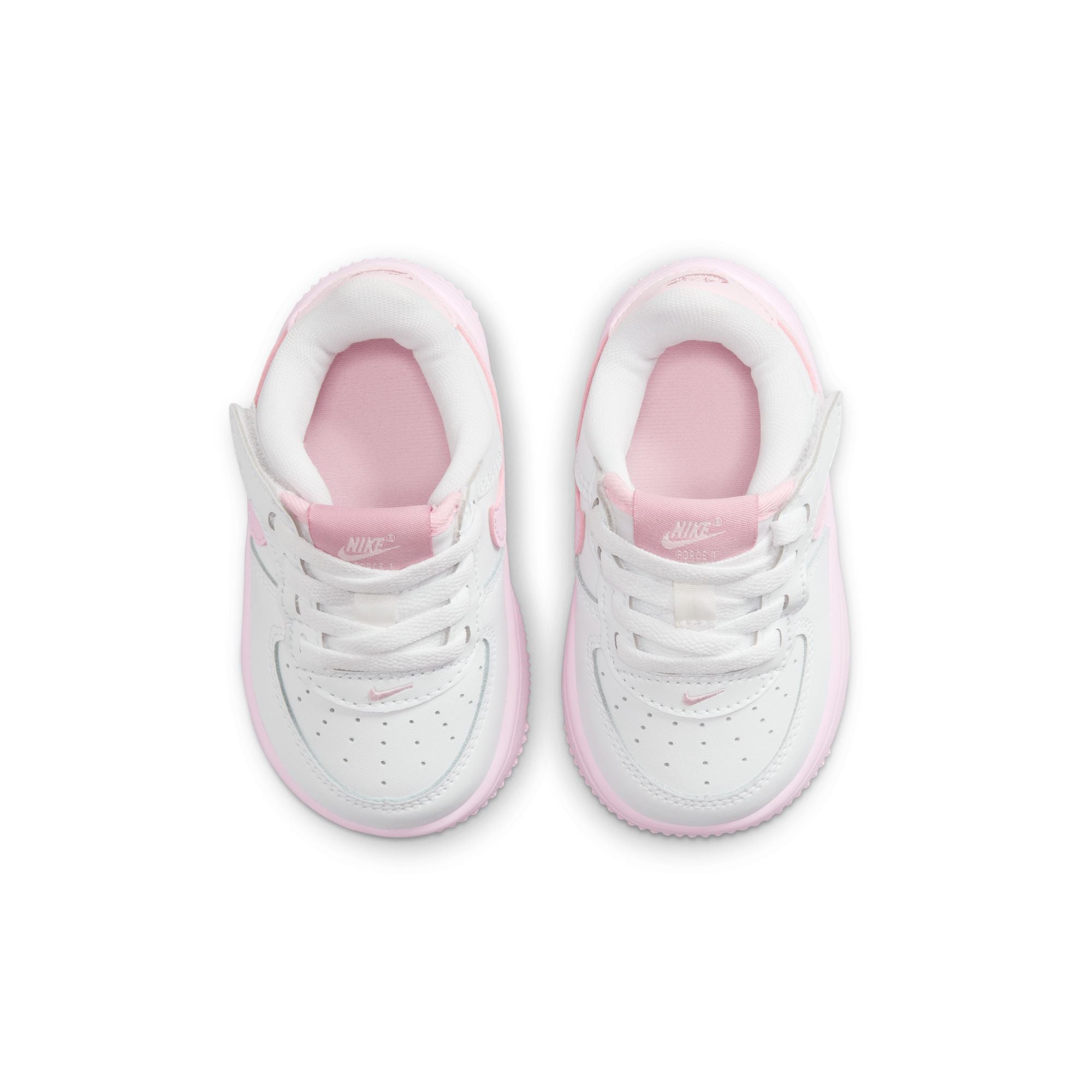 KIDS NIKE FORCE 1 LOW EASYON TD (WHITE/PINK FOAM/ELEMENTAL PINK)