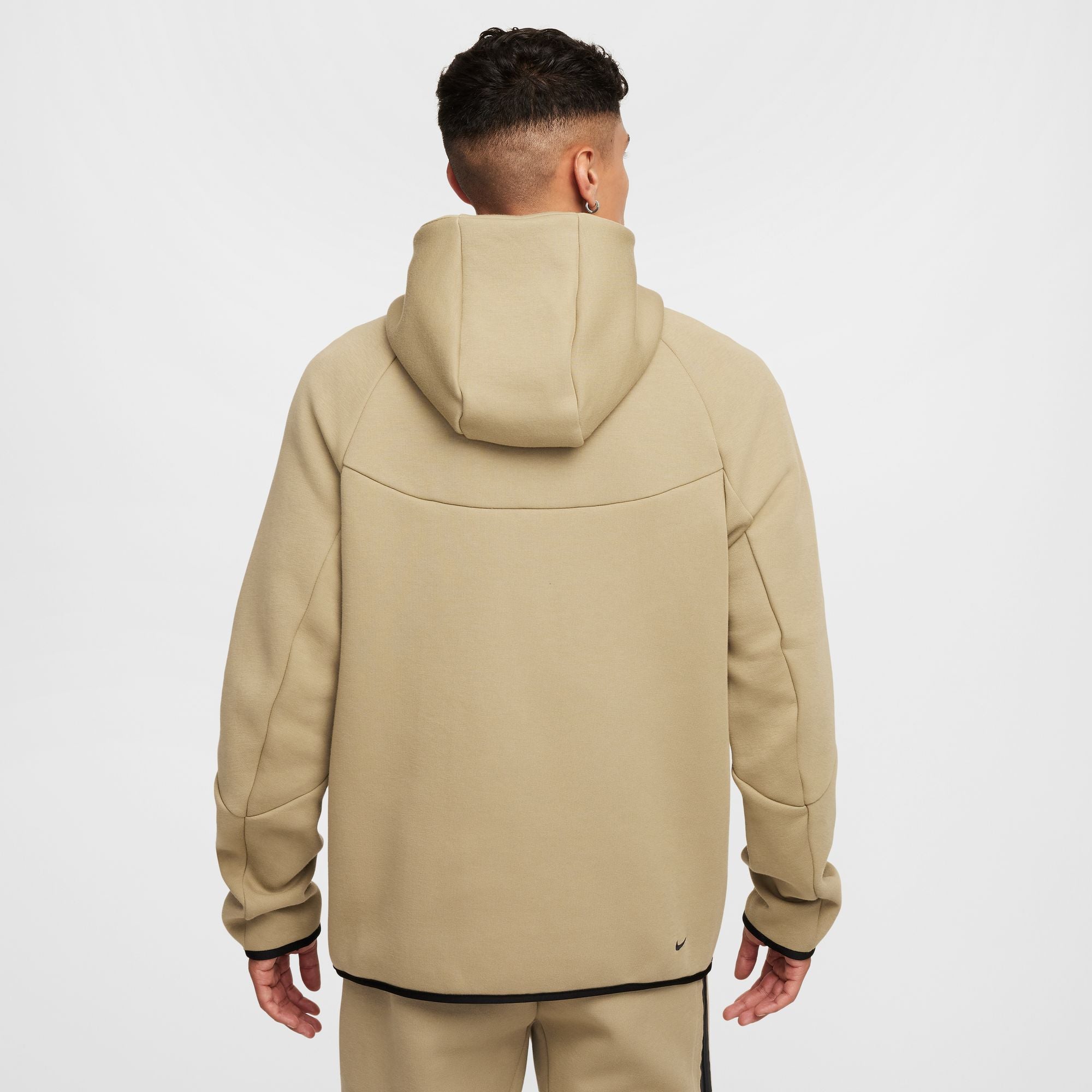 MENS NIKE TECH FLEECE FULL-ZIP WINDRUNNER HOODIE SET (NEUTRAL OLIVE/BLACK)