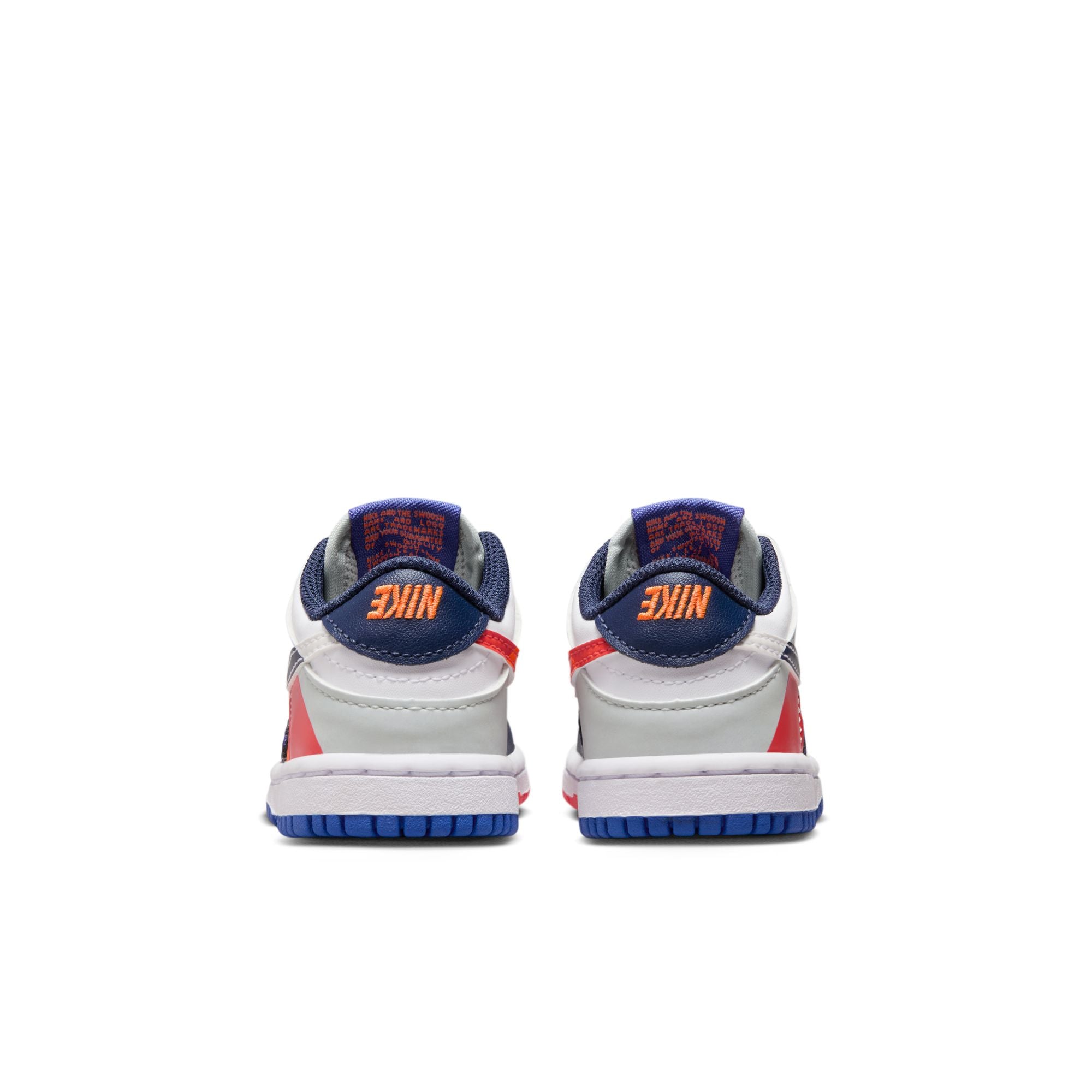 KIDS NIKE DUNK LOW SE TD (WHITE/LIGHT SILVER/MIDNIGHT NAVY)