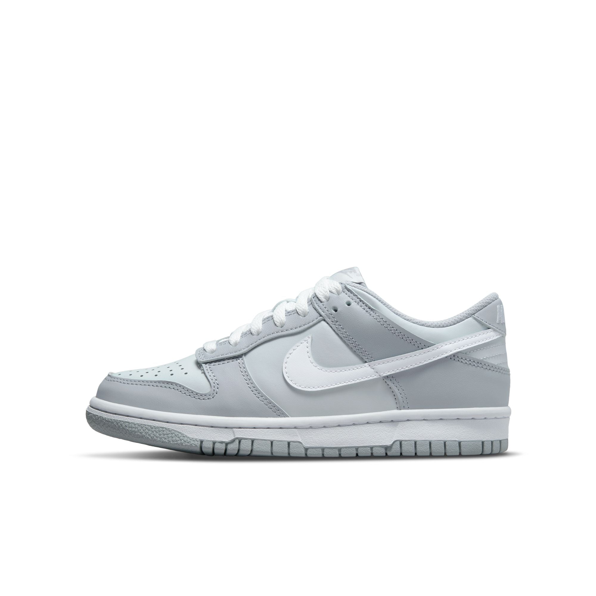 KIDS NIKE DUNK LOW GS (PURE PLATINUM/WHITE/WOLF GREY)