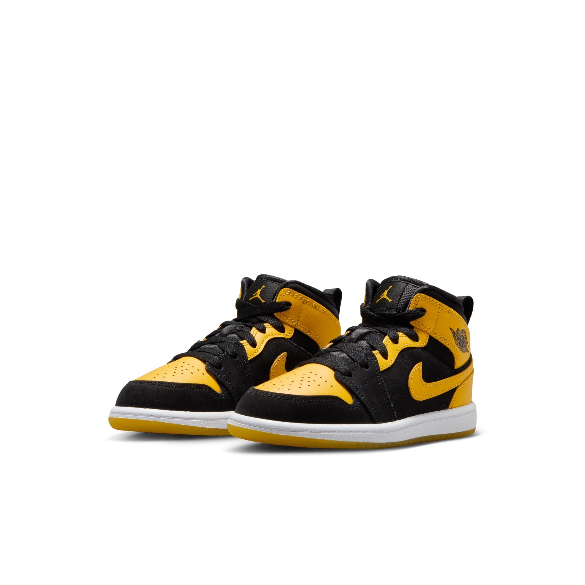 KIDS JORDAN 1 MID SE PS (BLACK/VARSITY MAIZE/WHITE)