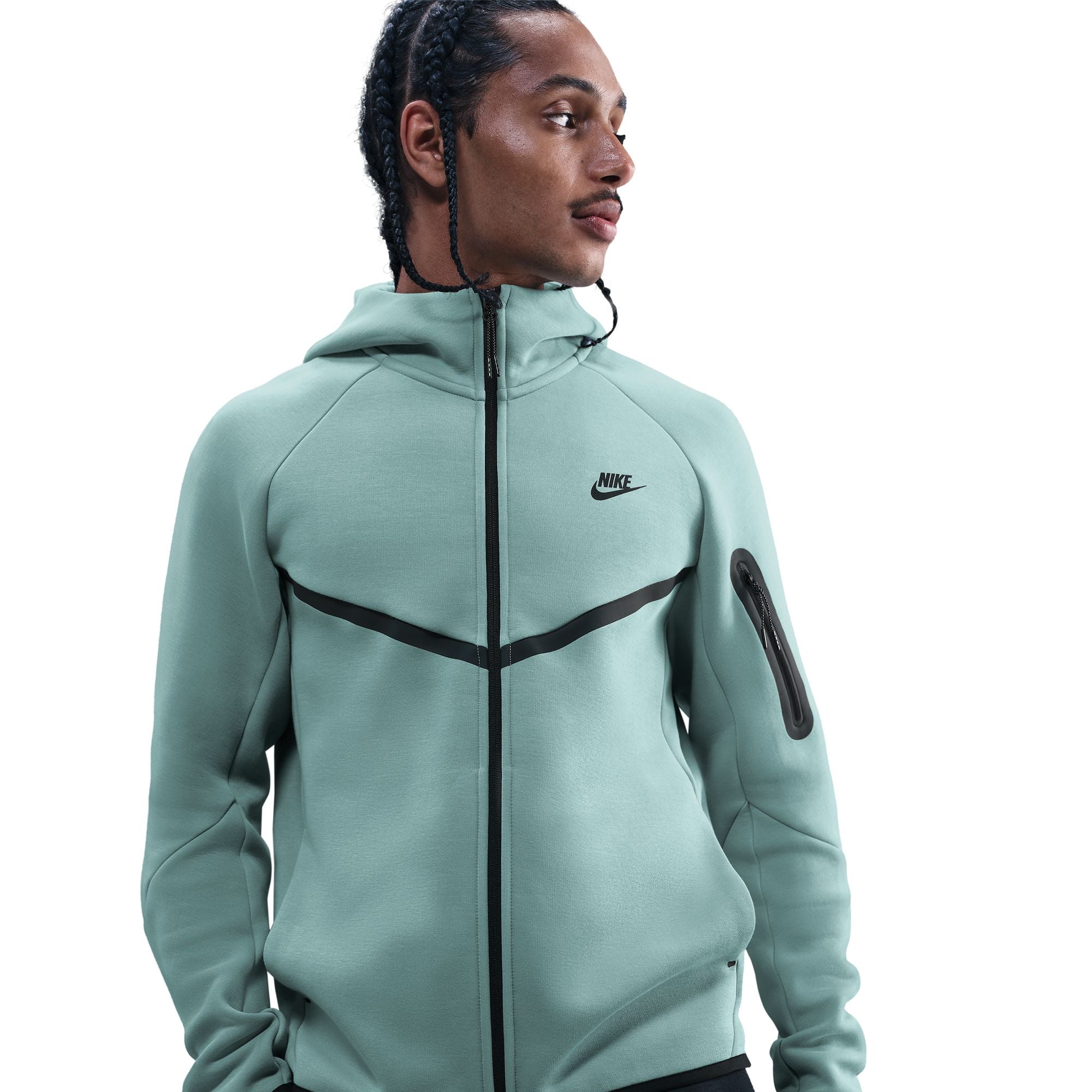 MENS NIKE TECH FLEECE FULL-ZIP WINDRUNNER WARMUP (CANNON/BLACK)