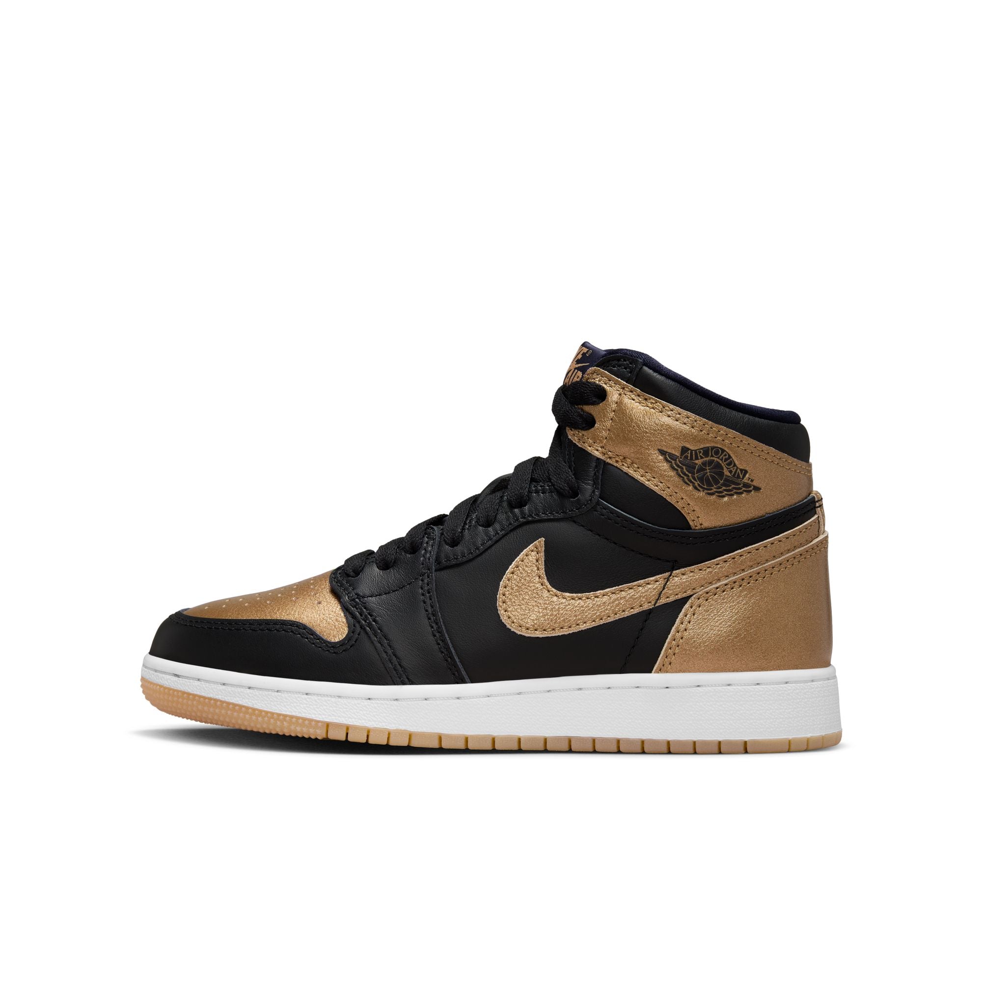 KIDS AIR JORDAN 1 RETRO HIGH OG GS (METALLIC GOLD)