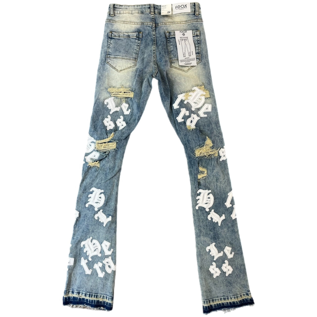 MENS FOCUS HEARTLESS A/O PU STACK JEAN (VINTAGE)