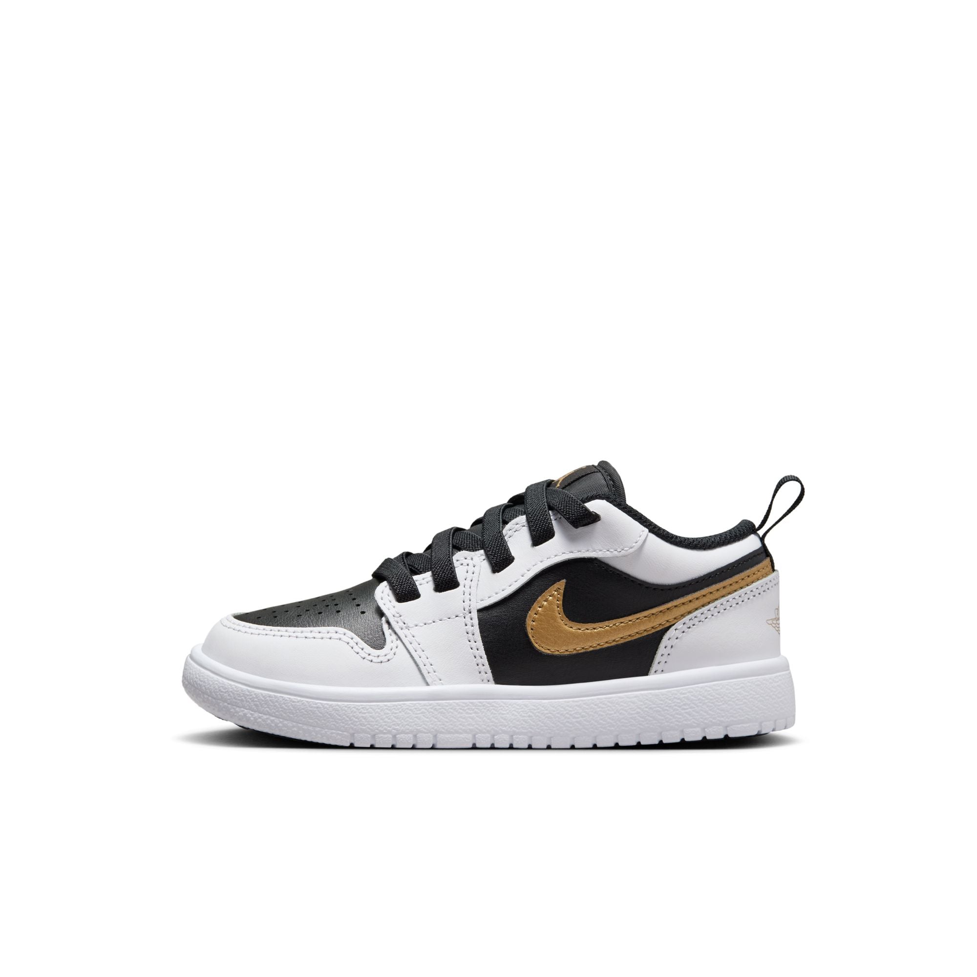 KIDS JORDAN 1 LOW ALT PS (WHITE/METALLIC GOLD/BLACK)