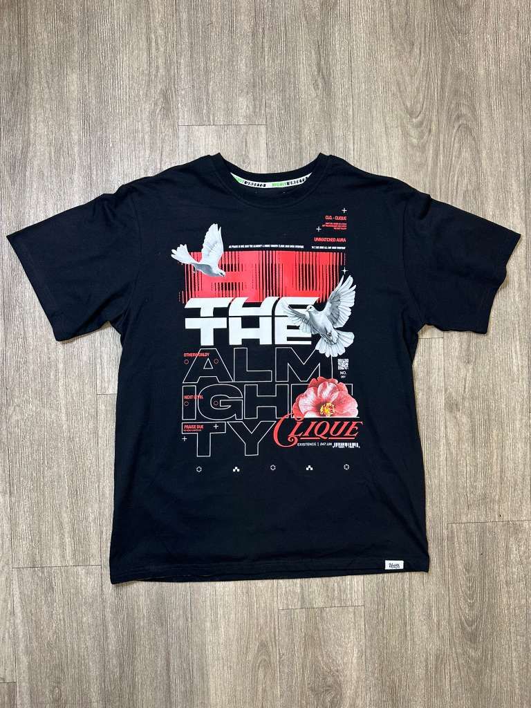 MENS HIGHLY UNDRTD THE ALMIGHTY SHIRT (BLACK/RED)