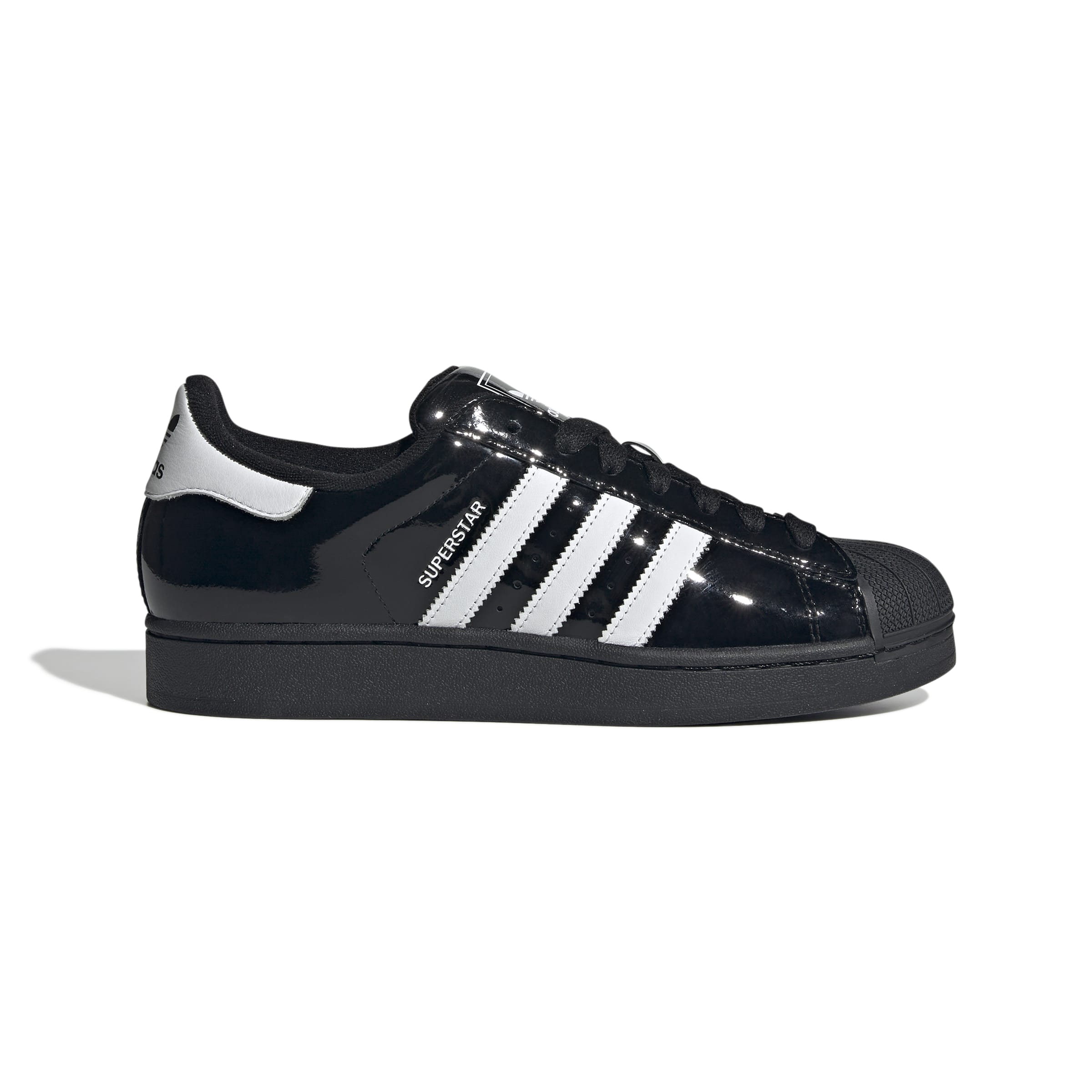 MENS ADIDAS SUPERSTAR II PATENT (BLACK/WHITE)
