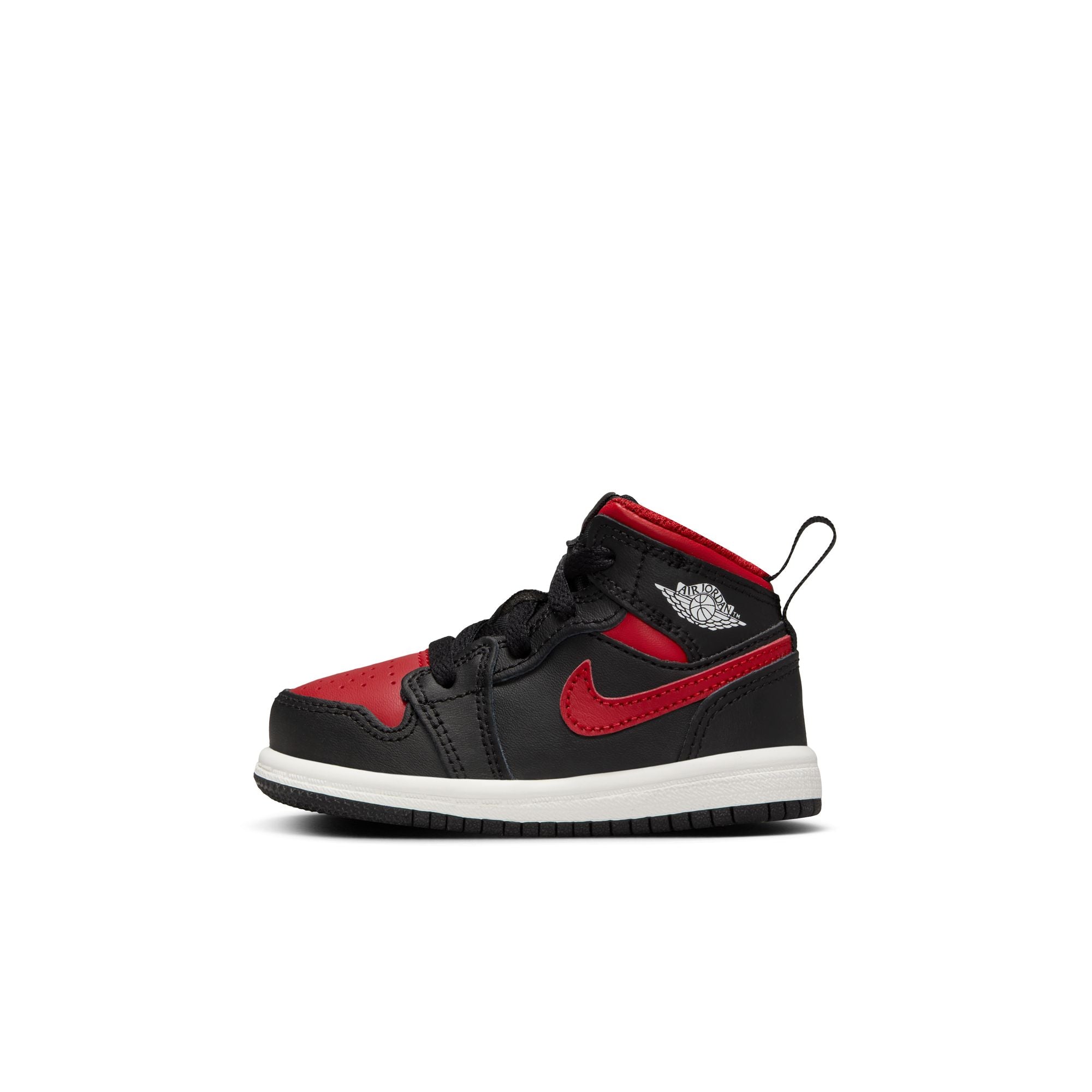 KIDS JORDAN 1 MID TD (BLACK/VARSITY RED/SUMMIT WHITE)