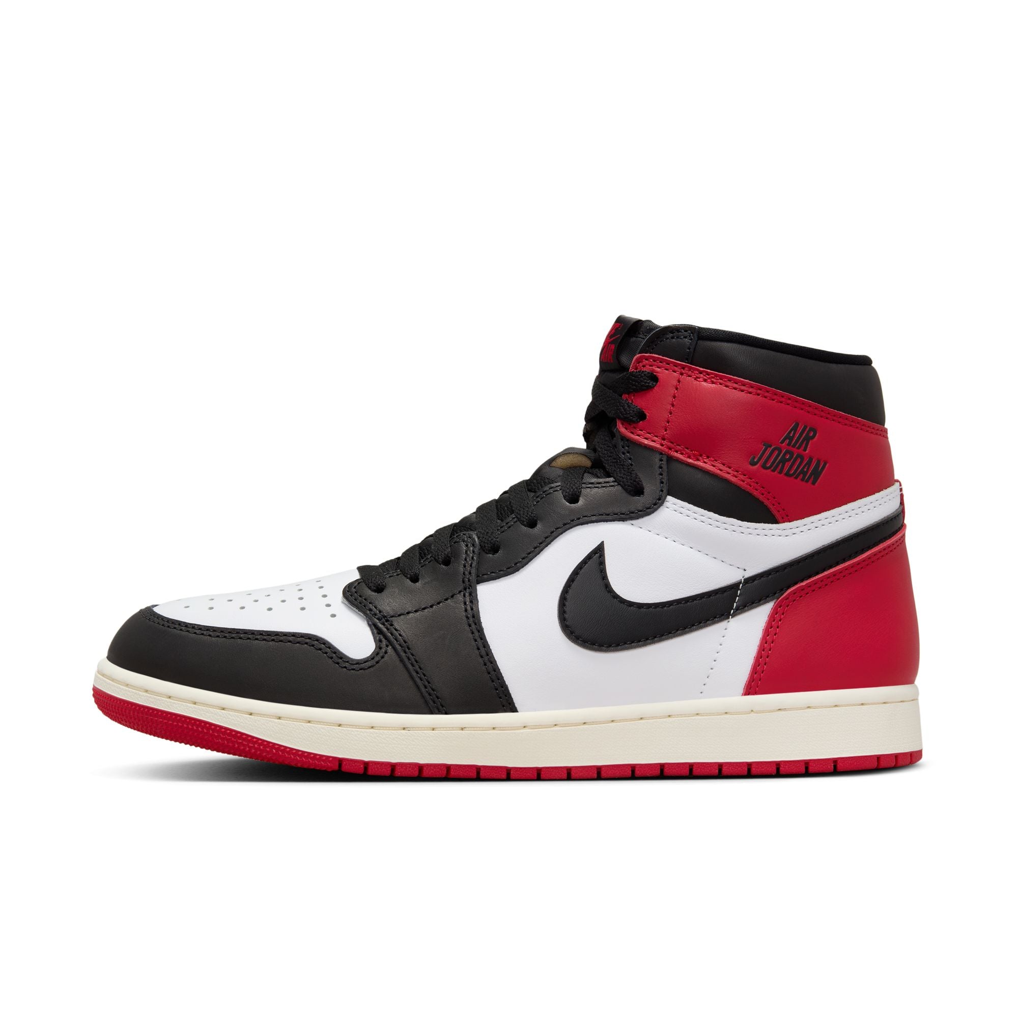 MENS AIR JORDAN 1 RETRO HIGH OG (BLACK TOE REIMAGINED)