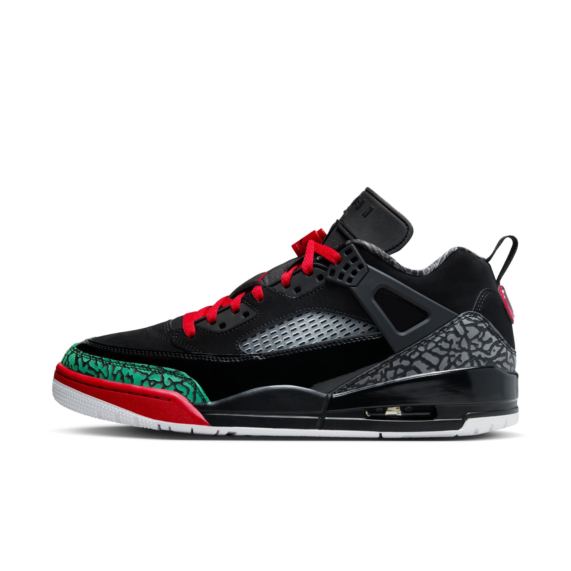 MENS JORDAN SPIZIKE LOW (BLACK/VARSITY RED/CLASSIC GREEN/WHITE)