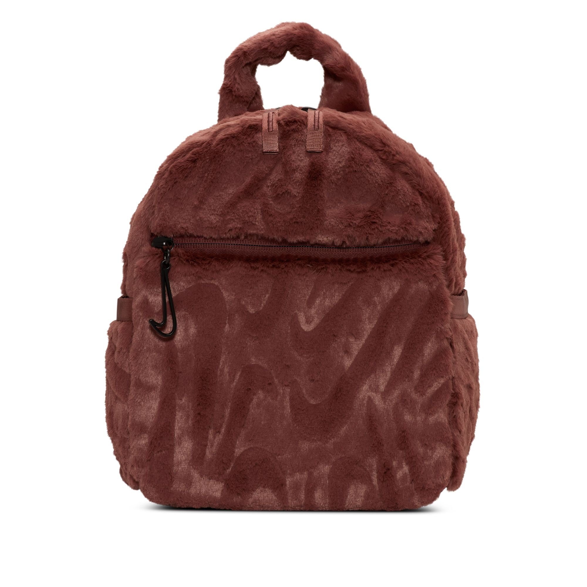 NIKE SPORTSWEAR FAUX FUR MINI BACKPACK (RED SEPIA)