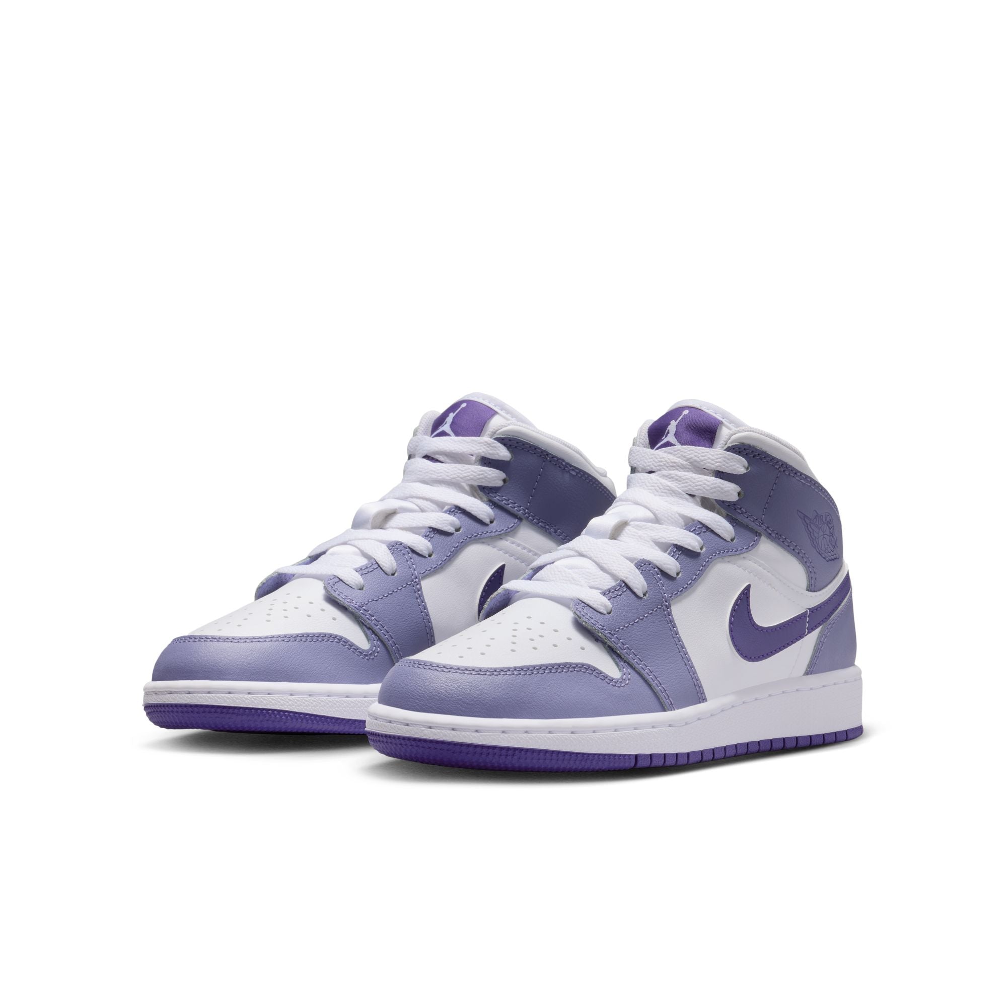 KIDS AIR JORDAN 1 MID GS (DUSTY AMETHYST/COURT PURPLE/WHITE)
