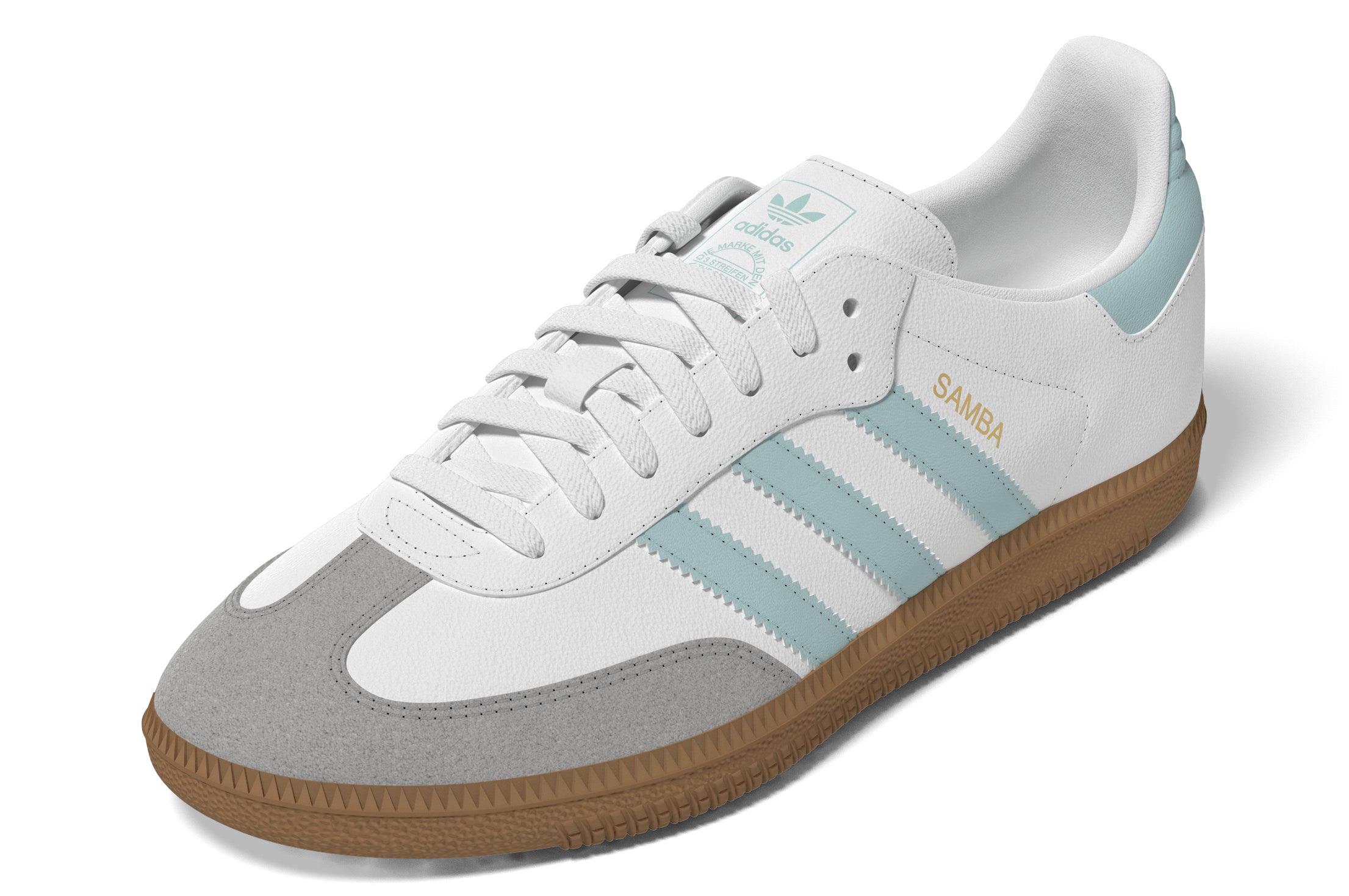 KIDS ADIDAS SAMBA OG J (WHITE/TEAL/GUM)