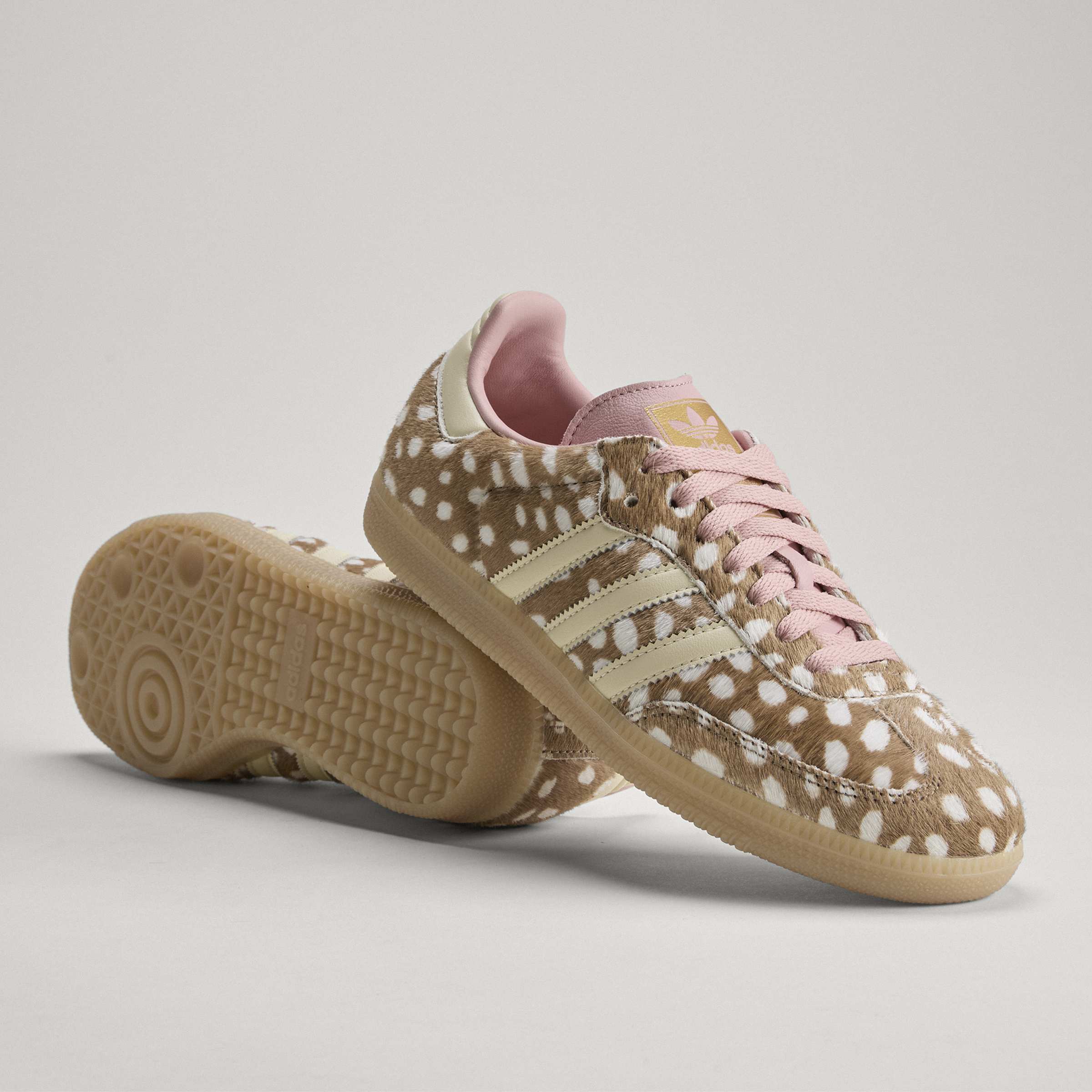 WOMENS SAMBA OG DEER PRINT (BROWN DESERT / WARM VANILLA / WONDER MAUVE)