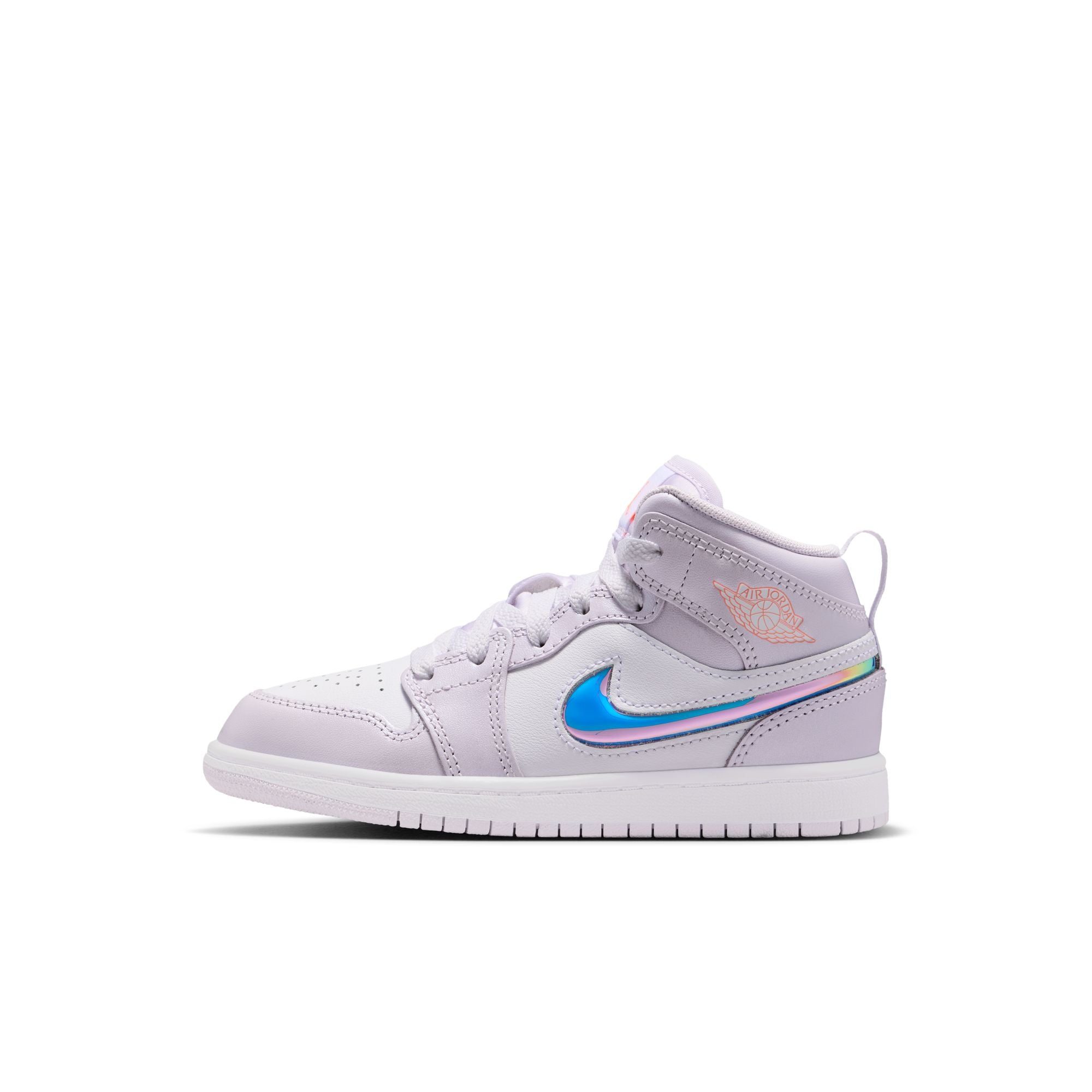 KIDS JORDAN 1 MID SE PS (BARELY GRAPE/ATOMIC PINK/WHITE)