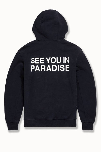 MENS JORDAN CRAIG SYIP HEAVYWEIGHT ZIP UP HOODIE (NAVY)