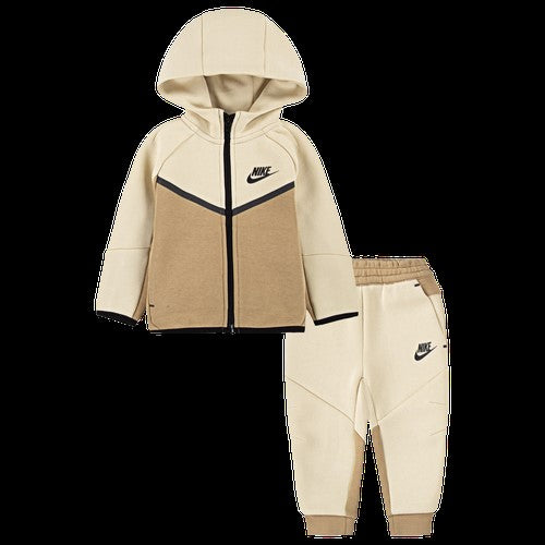 BABY NIKE TECH FLEECE 2-PIECE FULL-ZIP SET (LIGHT KHAKI)