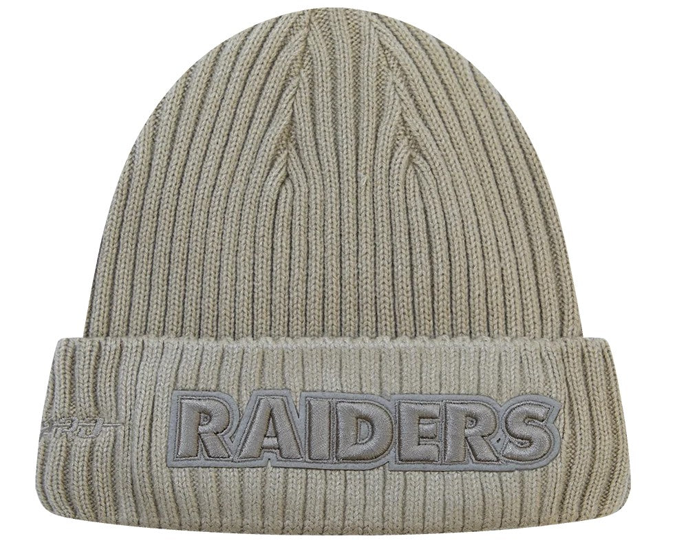 PRO STANDARD LAS VEGAS RAIDERS NEUTRAL BEANIE (TAUPE)