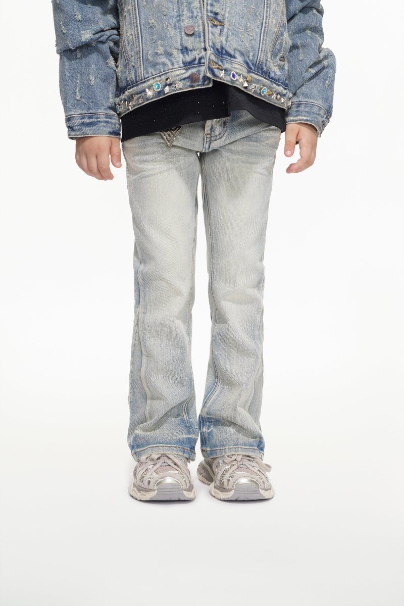 KIDS VALABASAS JR.STACKED JEAN (LIGHT WASH)