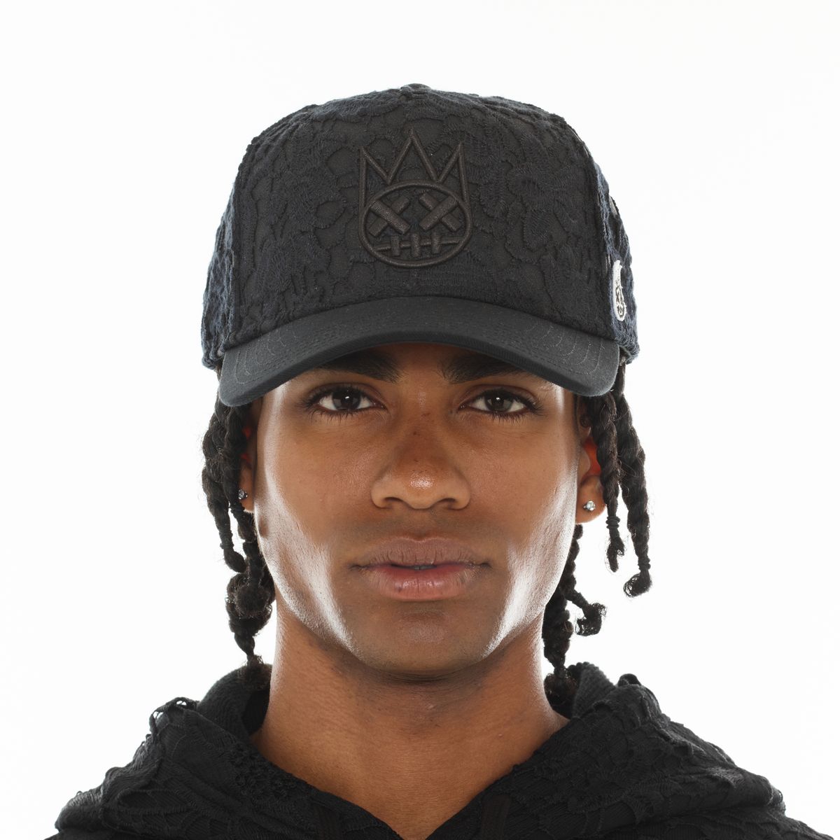 CULT A FRAME TRUCKER HAT "LACE" (BLACK)