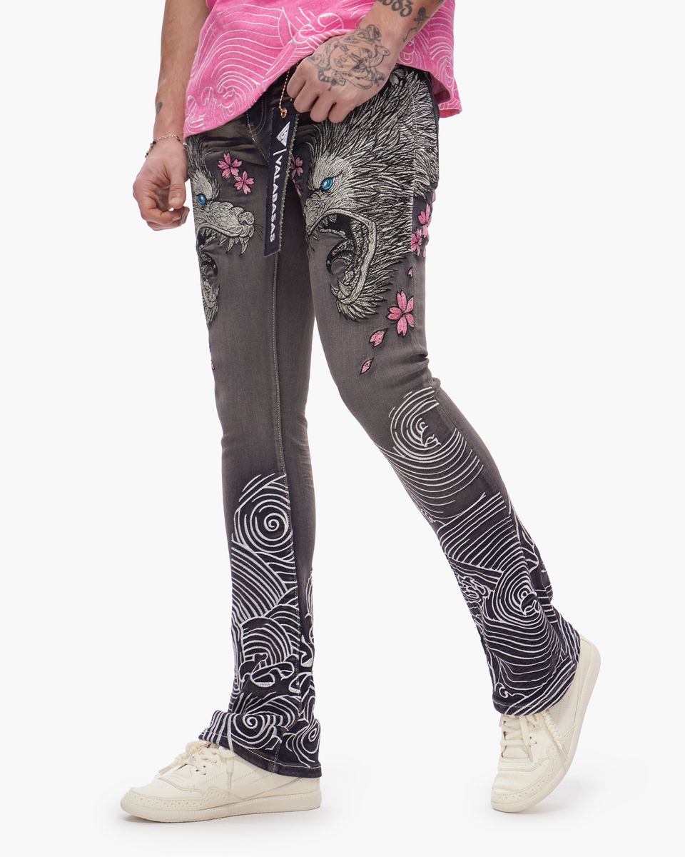 MENS VALABASAS "TENKA" STACKED DENIM (GREY WASH)